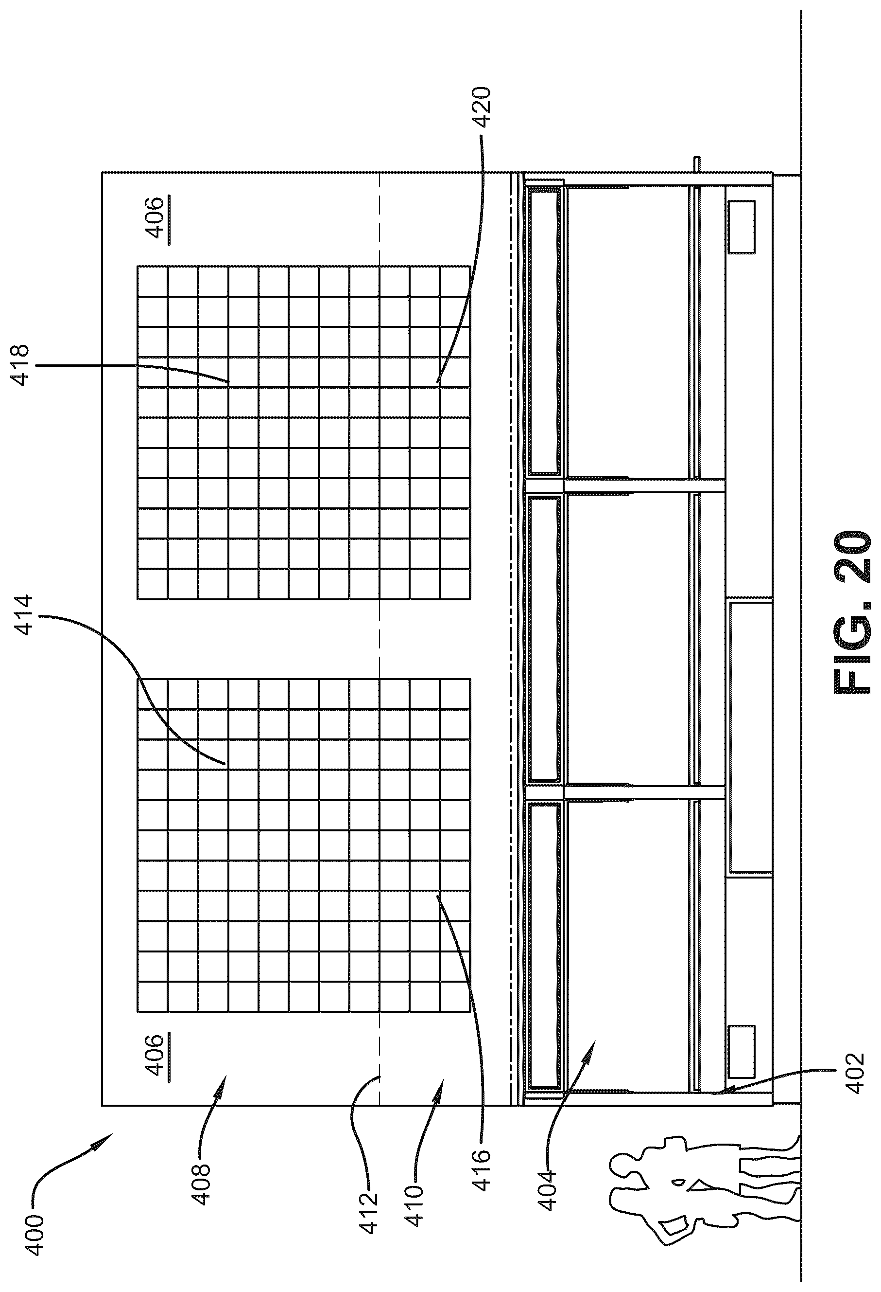 Patent US12307929 Figure 20 – Portable food concession trailer