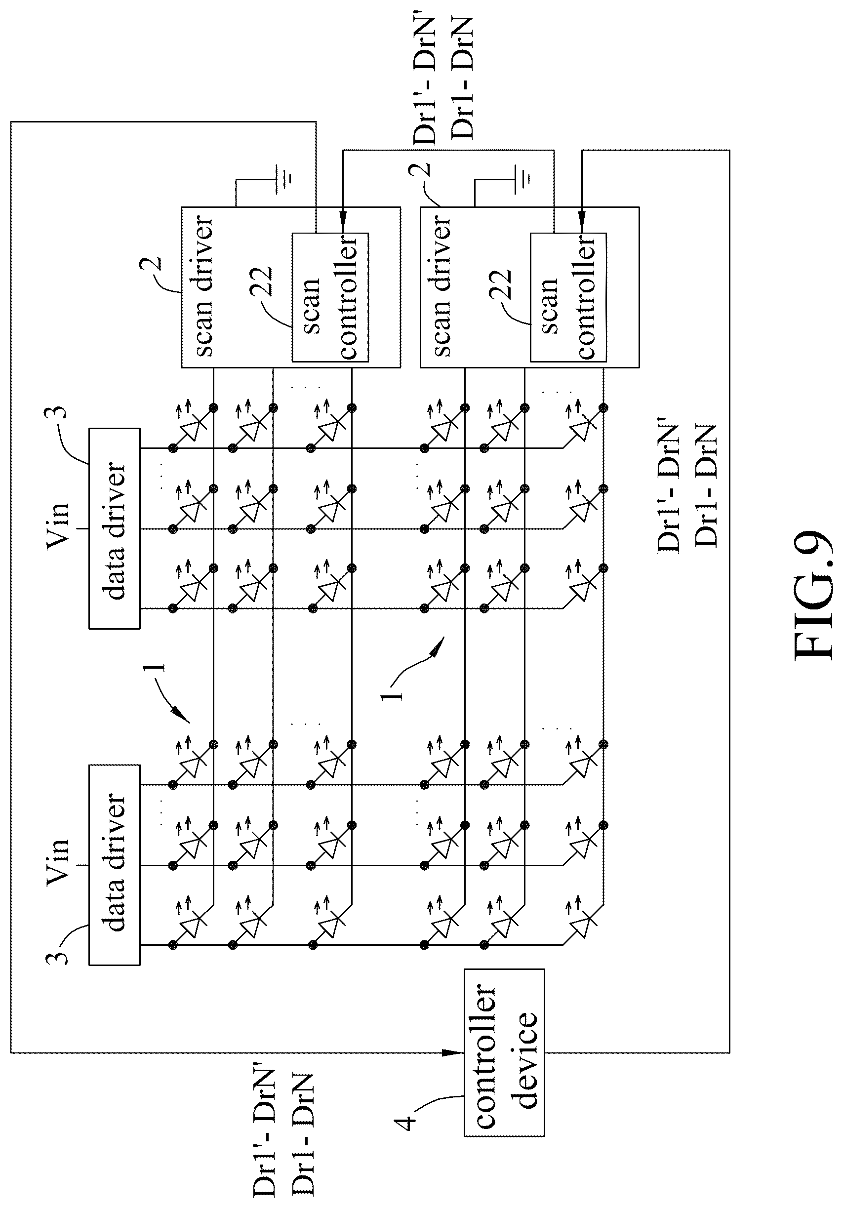Patent US12307930 Figure 9 – Scan-type display apparatus capable of short circuit detection, and scan driver thereof