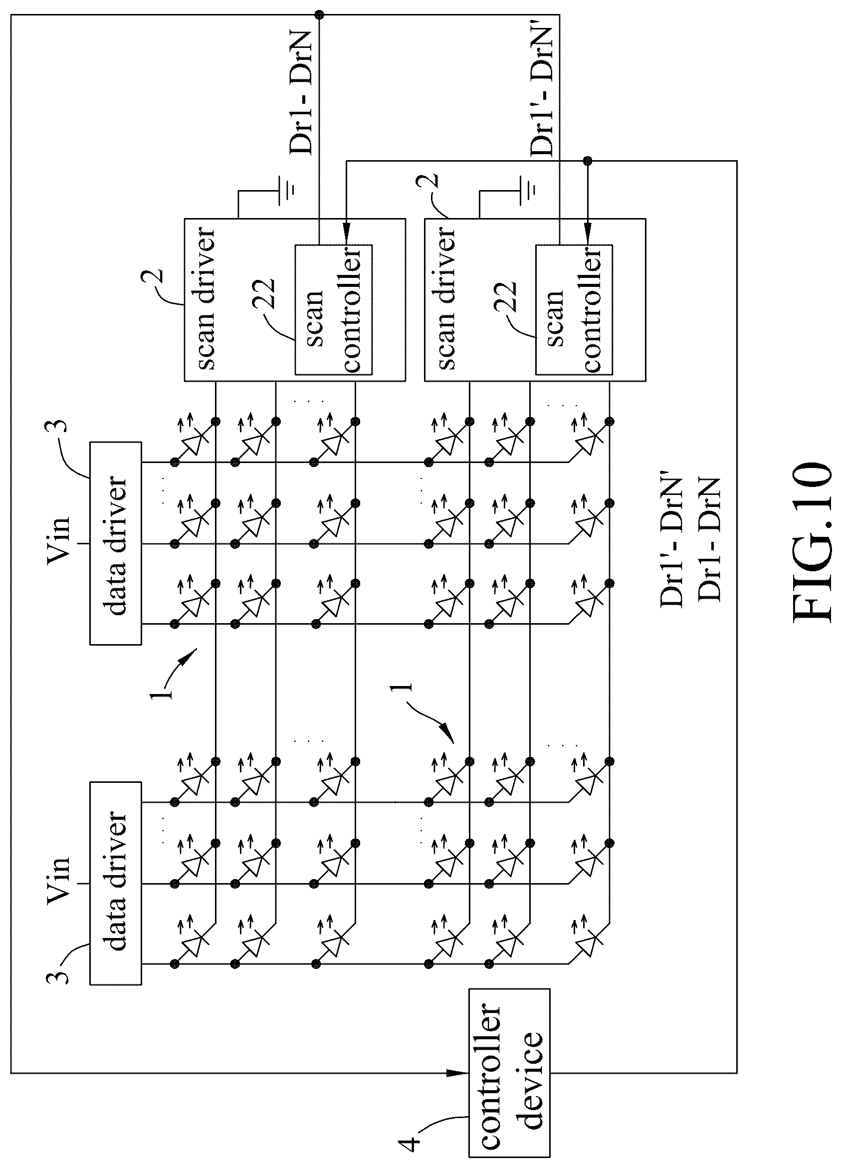 Patent US12307930 Figure 10 – Scan-type display apparatus capable of short circuit detection, and scan driver thereof