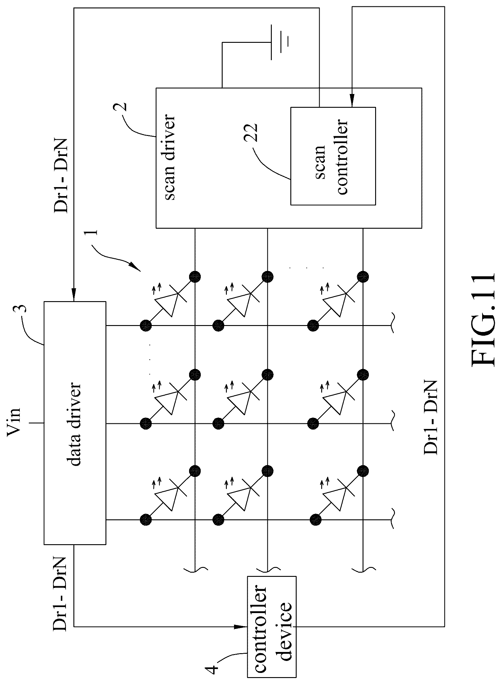 Patent US12307930 Figure 11 – Scan-type display apparatus capable of short circuit detection, and scan driver thereof