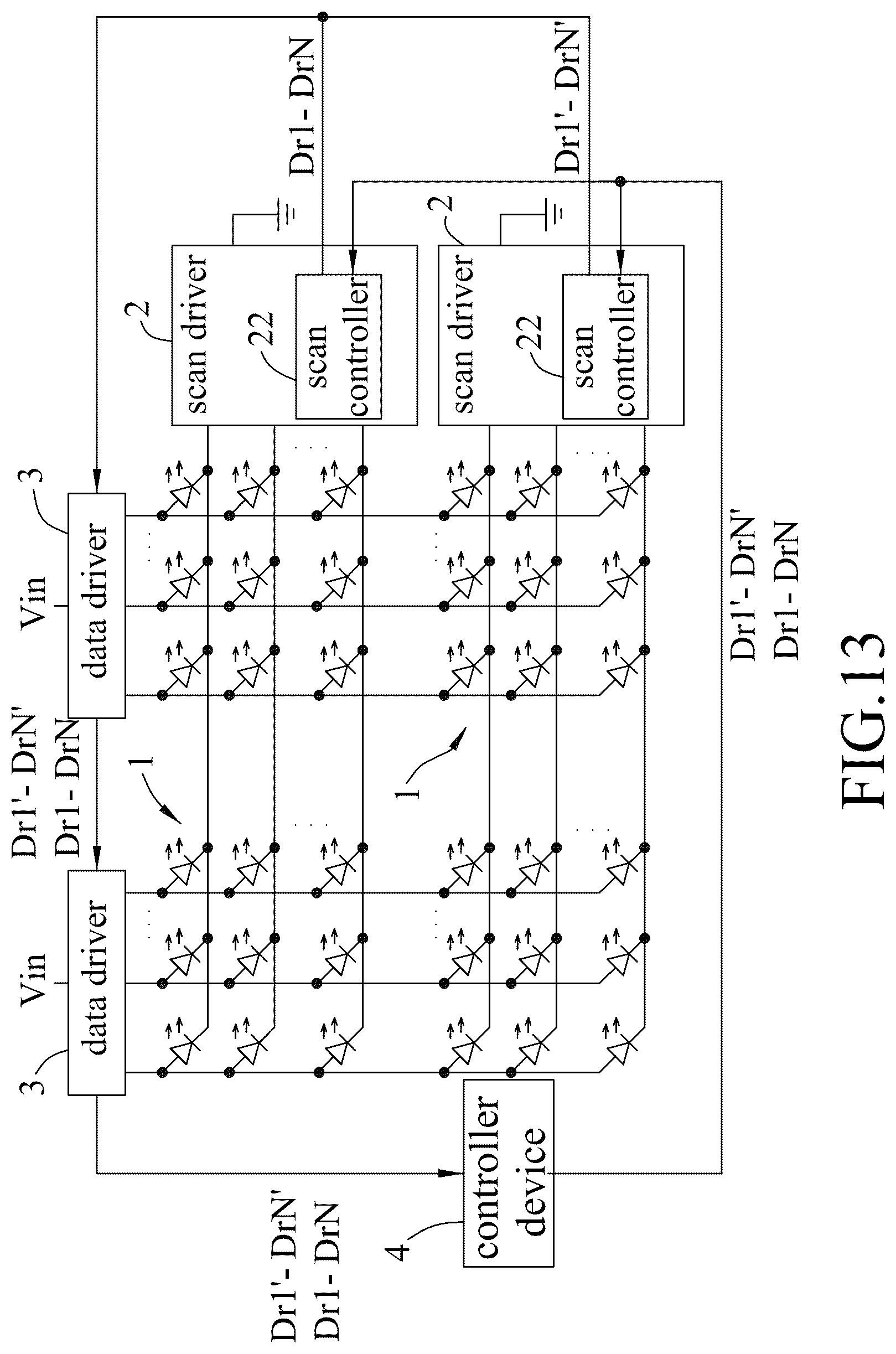 Patent US12307930 Figure 13 – Scan-type display apparatus capable of short circuit detection, and scan driver thereof