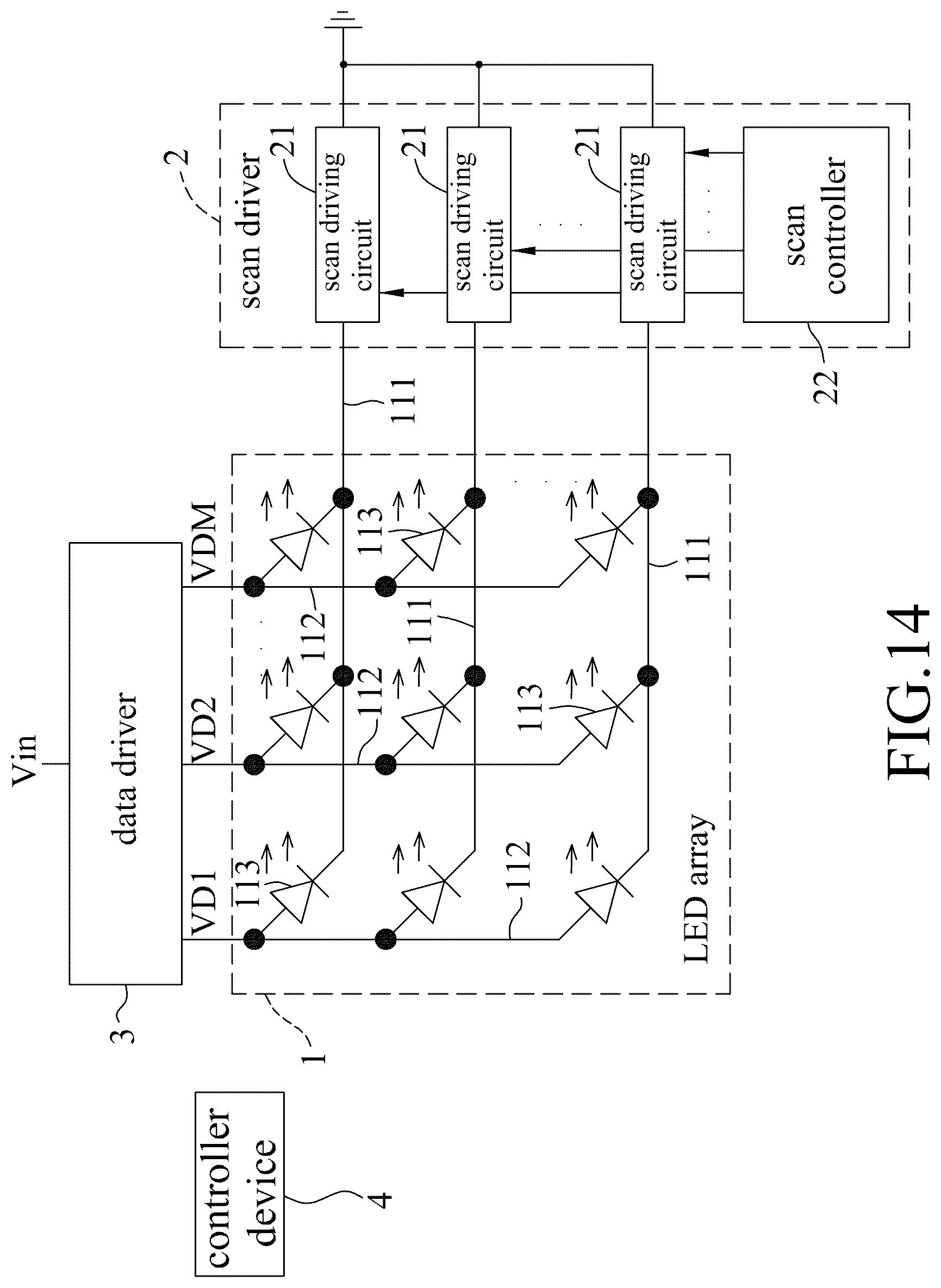 Patent US12307930 Figure 14 – Scan-type display apparatus capable of short circuit detection, and scan driver thereof
