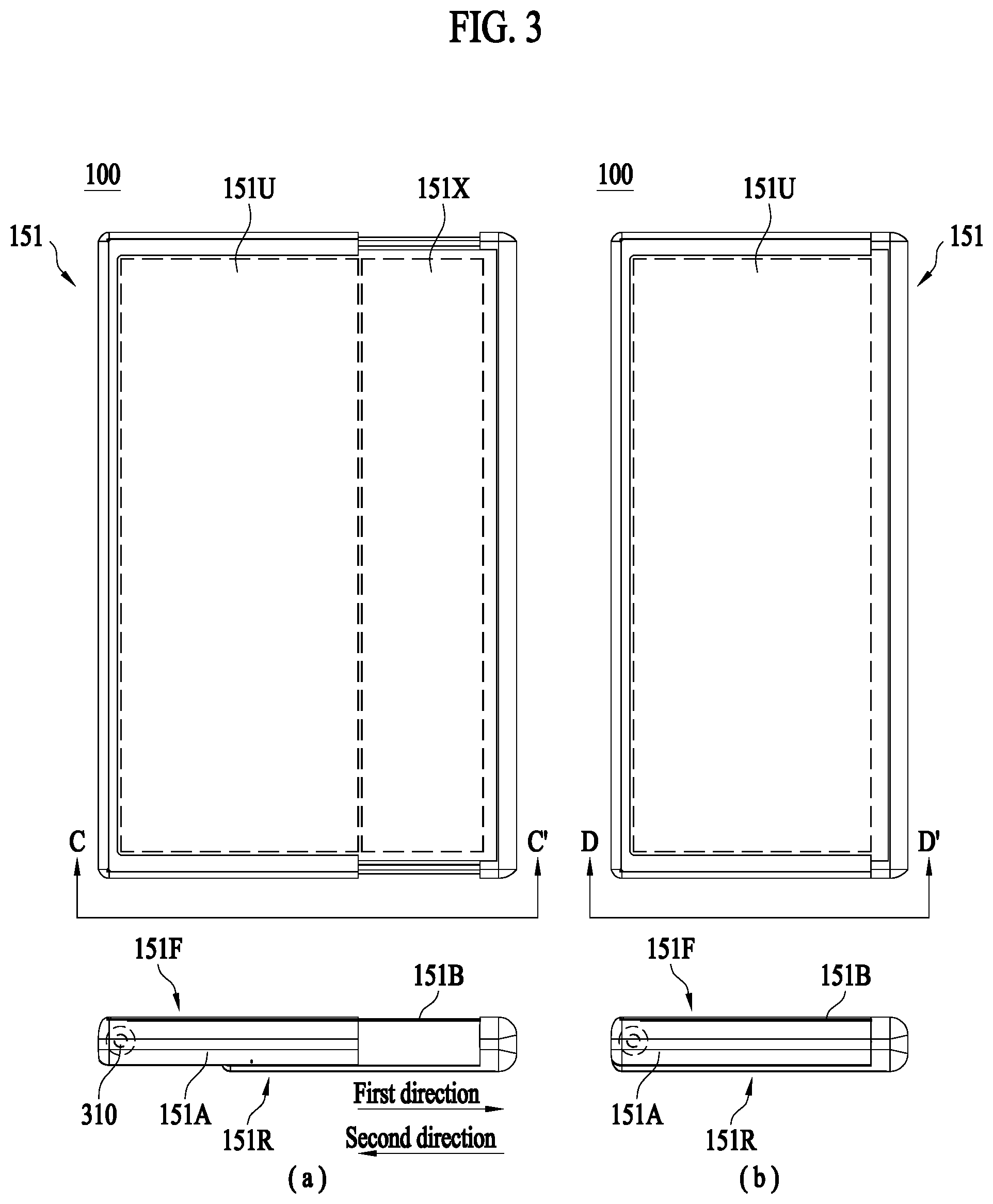 Patent US12307934 Figure 3 – Electronic device with extendable display screen for displaying contents, and control method therefor