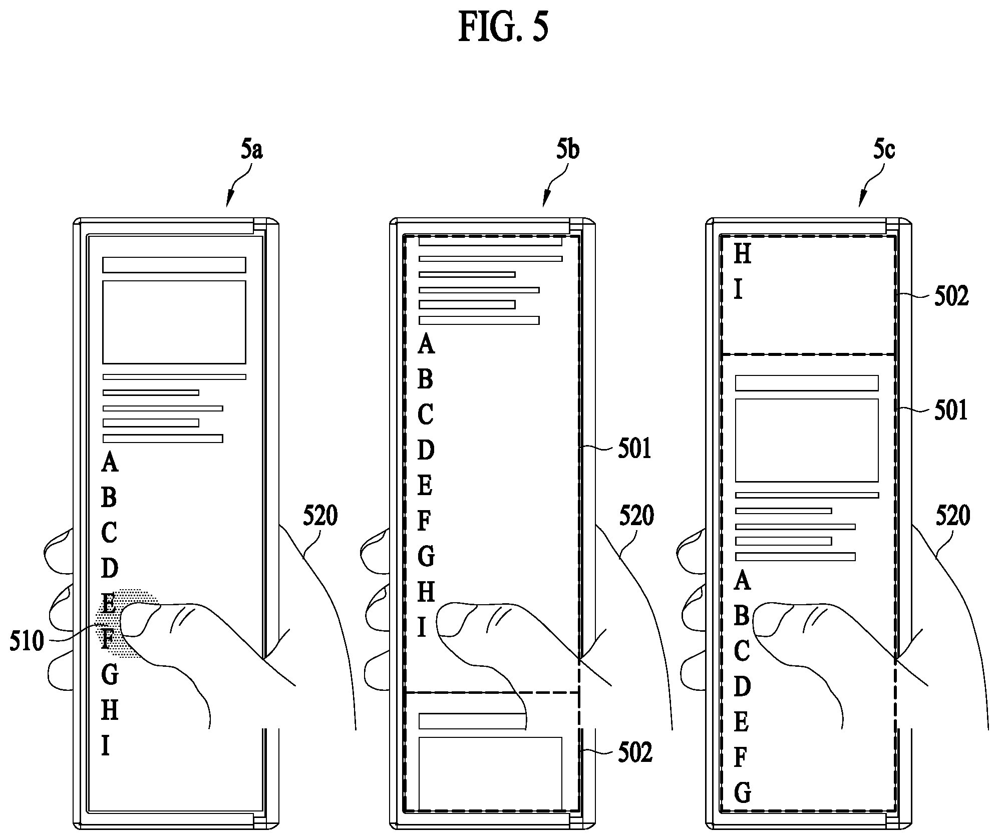 Patent US12307934 Figure 5 – Electronic device with extendable display screen for displaying contents, and control method therefor