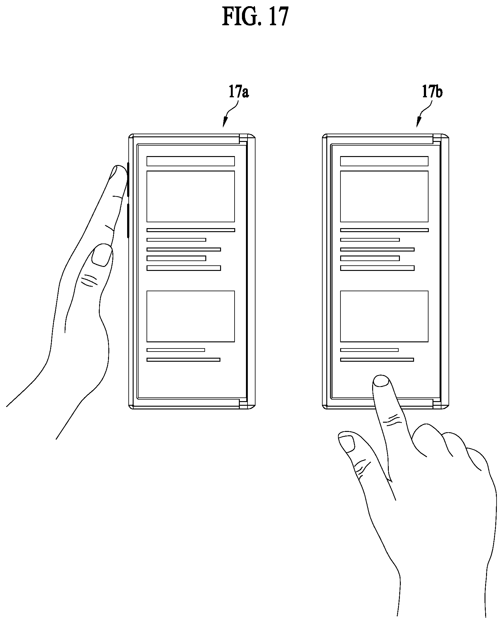Patent US12307934 Figure 17 – Electronic device with extendable display screen for displaying contents, and control method therefor