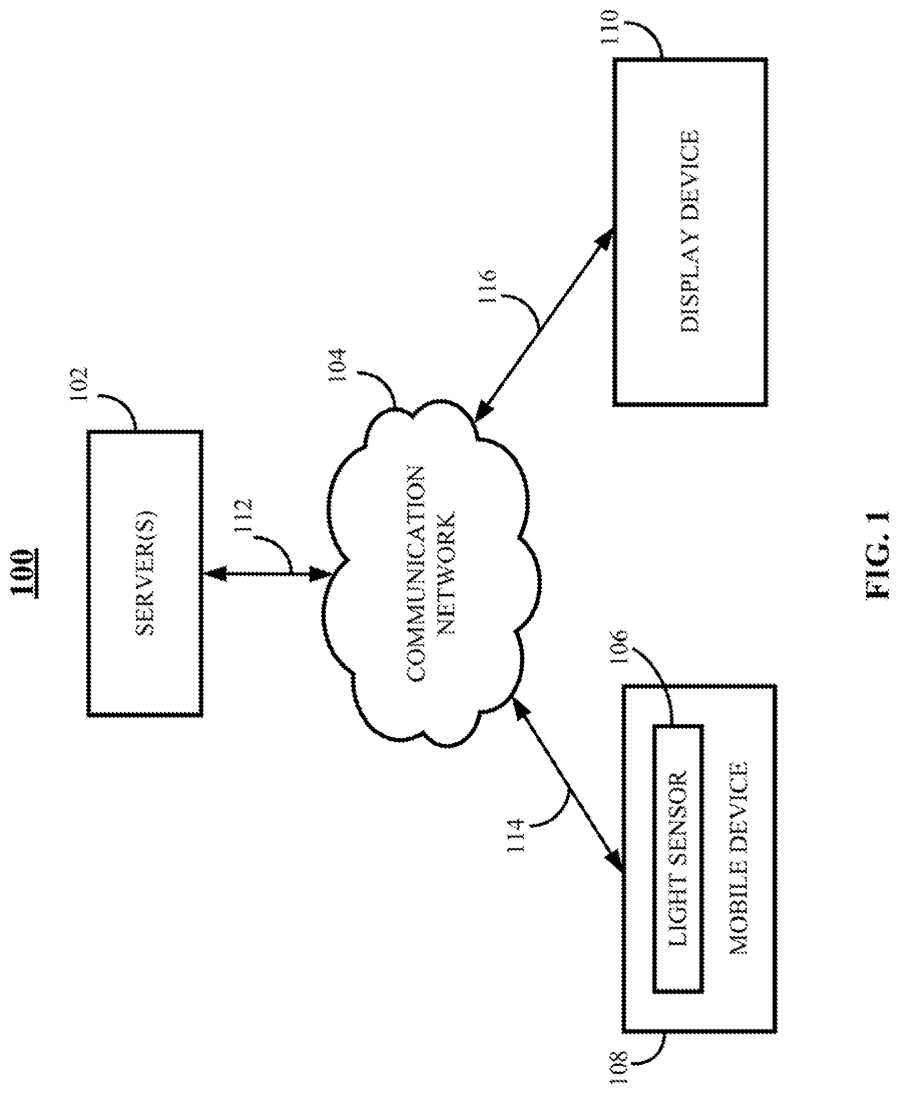 Patent US12307936 Figure 1 – Methods, systems, and media for detecting a presentation of media content on a display device