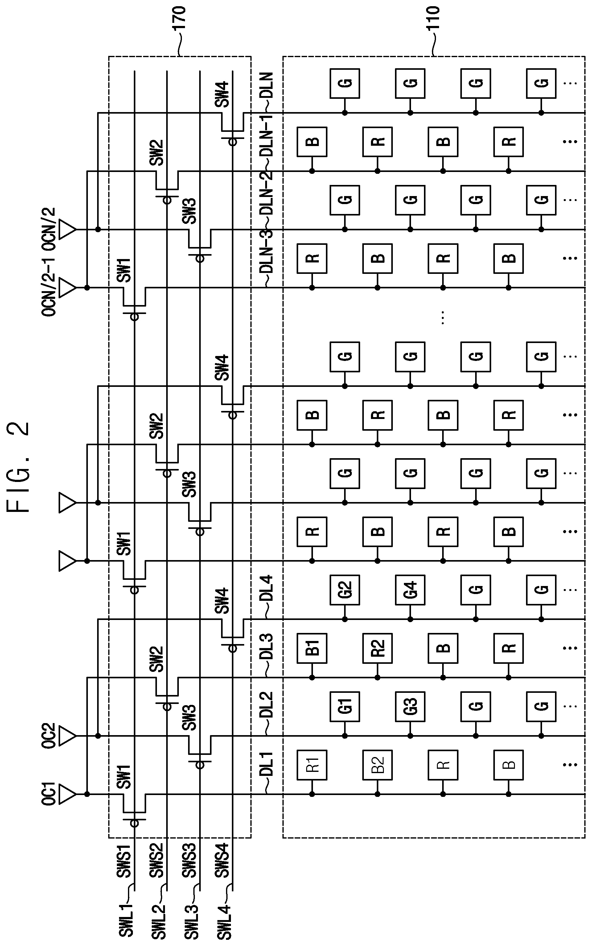 Patent US12307937 Figure 2 – Display device including a demultiplexer circuit