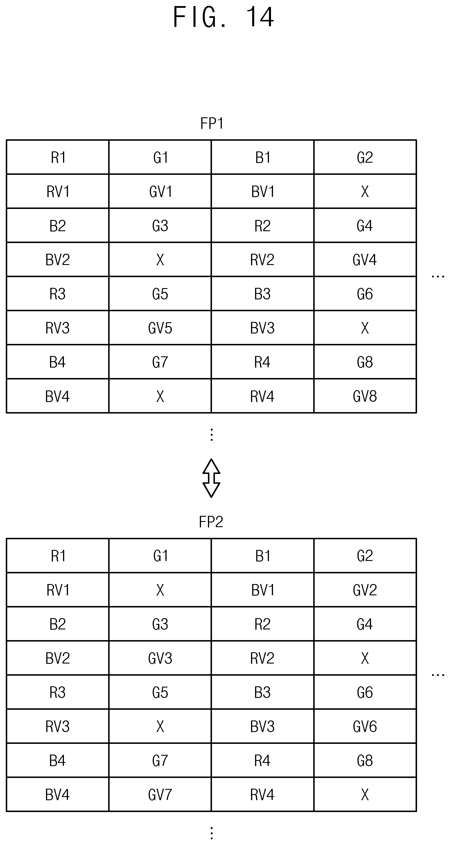 Patent US12307937 Figure 14 – Display device including a demultiplexer circuit