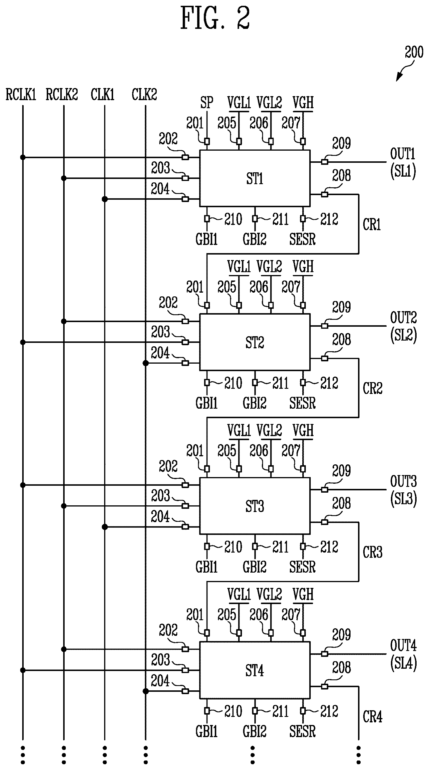 Patent US12307942 Figure 2 – Scan driver