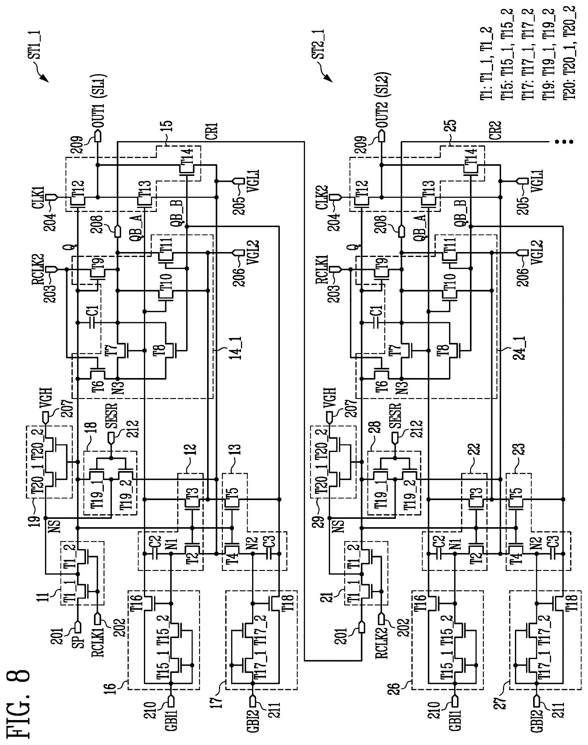 Patent US12307942 Figure 11 – Scan driver