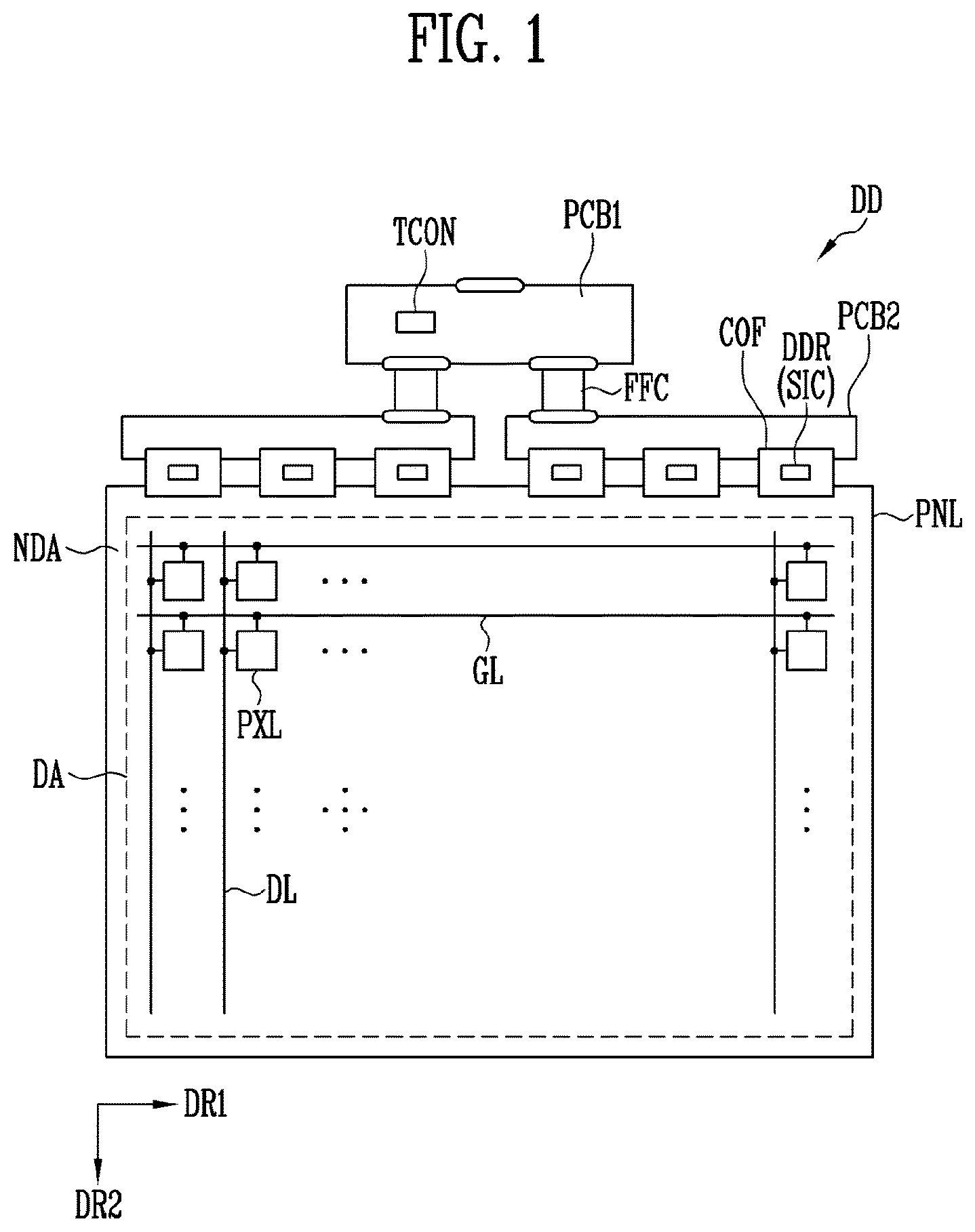 Patent US12307945 Figure 1 – Display device