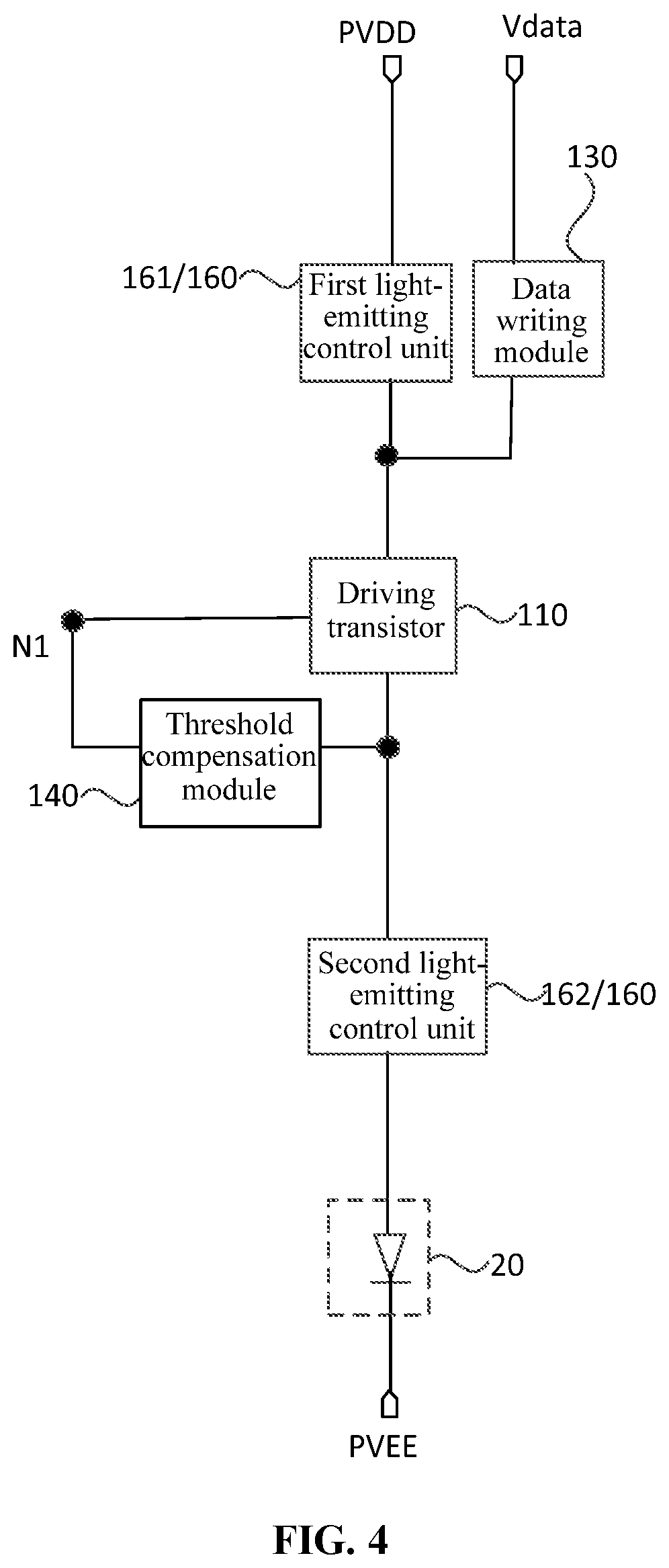 Patent US12307949 Figure 4 – Display panel having pixel driving circuit, driving method thereof and display device