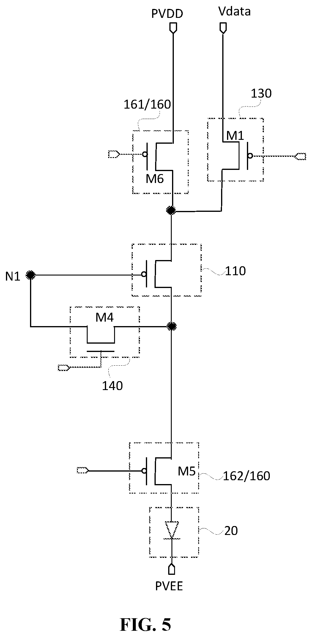 Patent US12307949 Figure 5 – Display panel having pixel driving circuit, driving method thereof and display device
