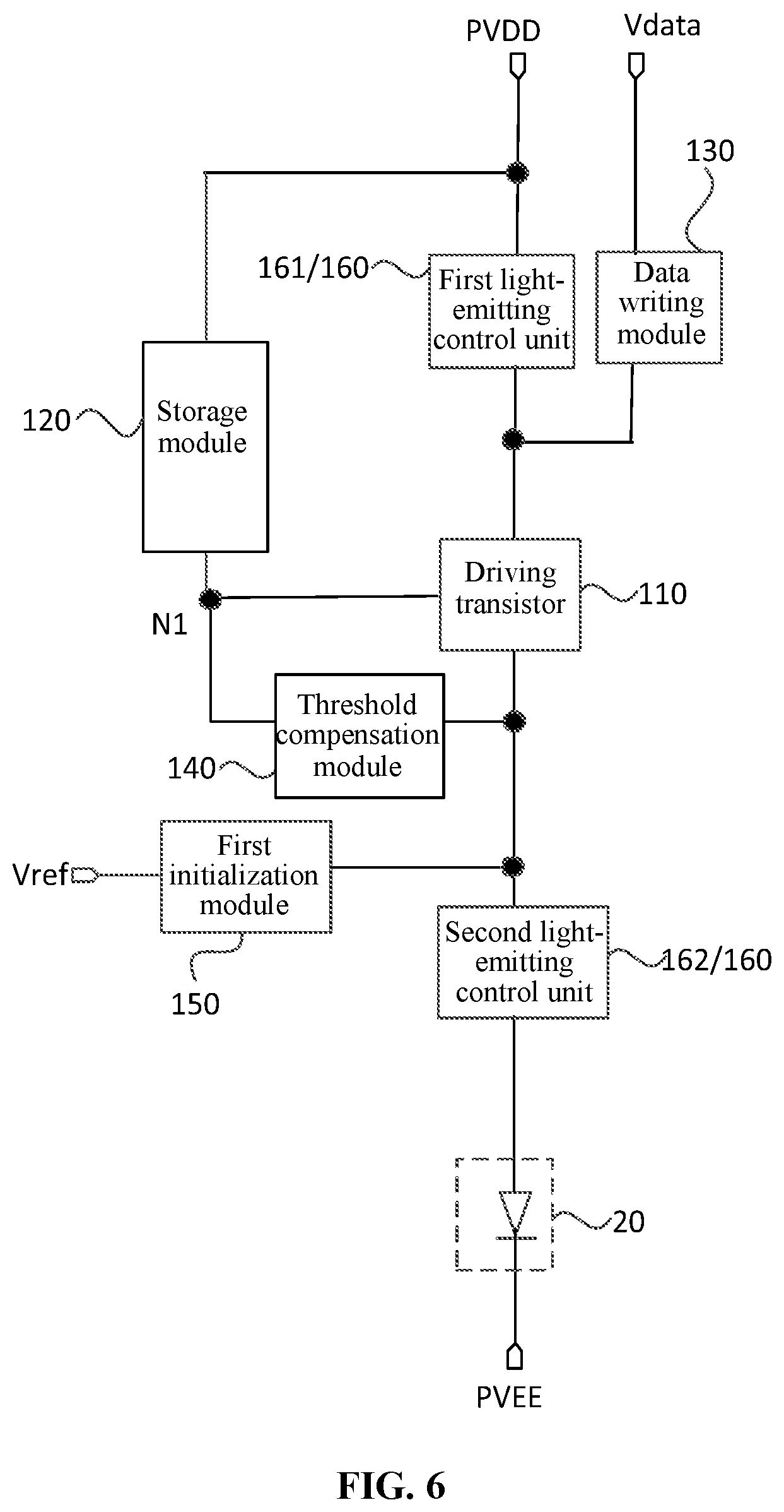 Patent US12307949 Figure 6 – Display panel having pixel driving circuit, driving method thereof and display device
