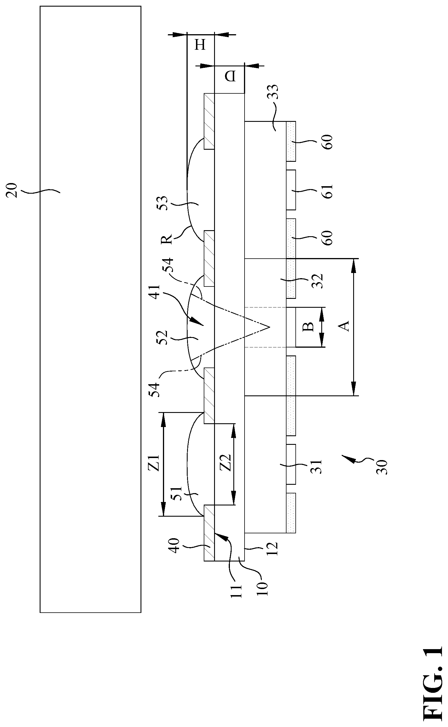 Patent US12307954 Figure 1 – Full-screen display device with unit pixel having function for emitting and receiving light