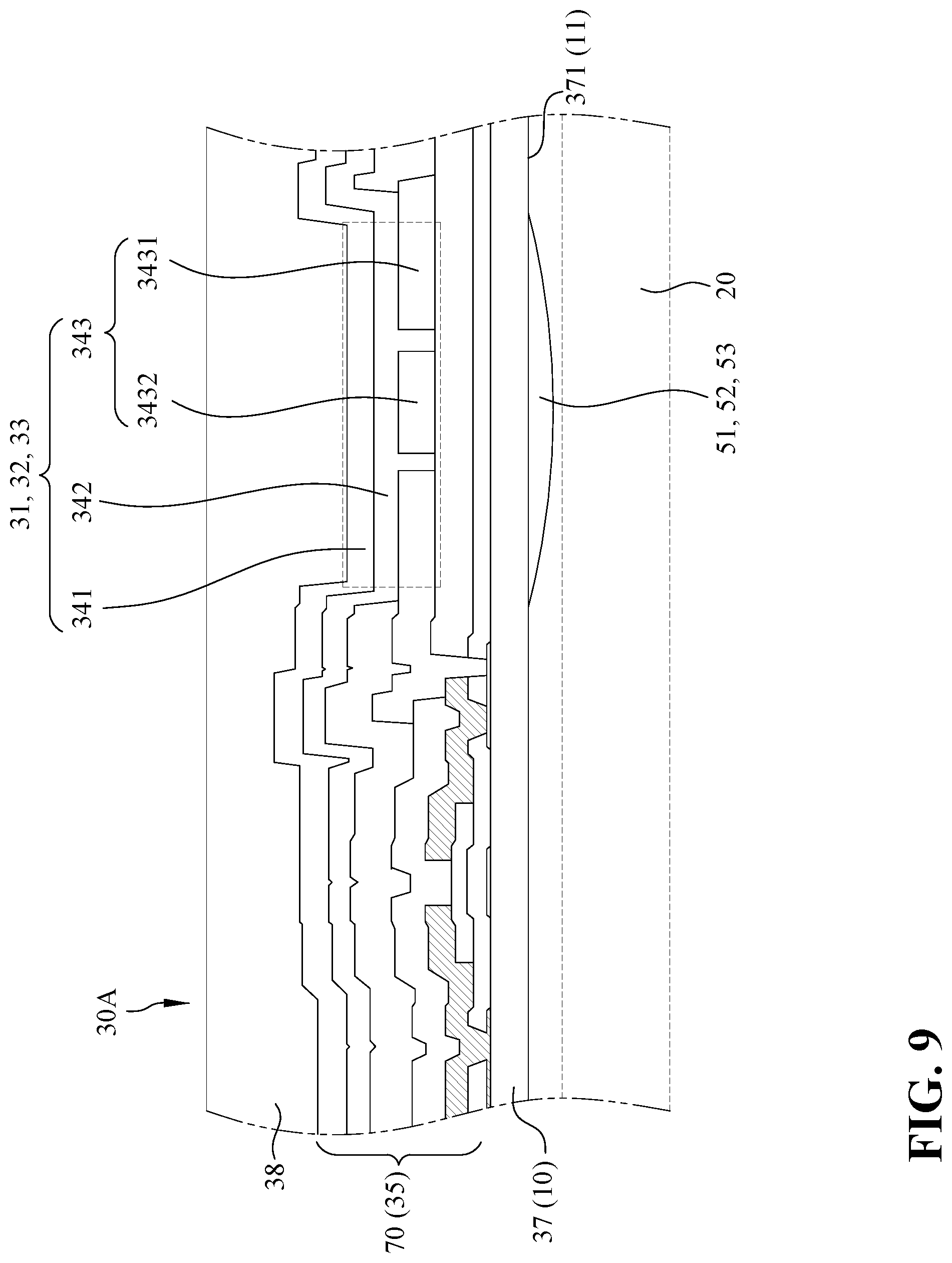 Patent US12307954 Figure 11 – Full-screen display device with unit pixel having function for emitting and receiving light