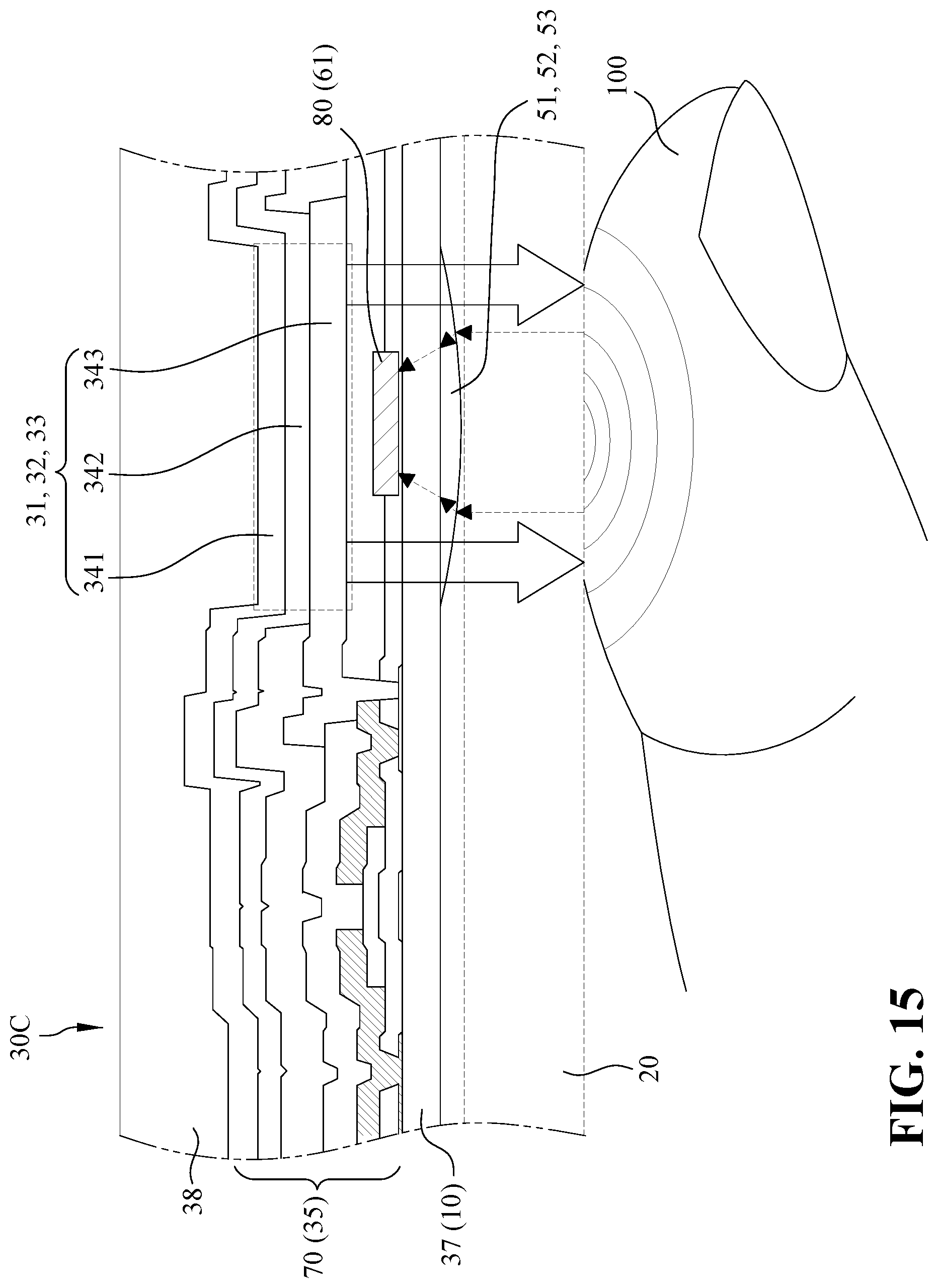 Patent US12307954 Figure 17 – Full-screen display device with unit pixel having function for emitting and receiving light