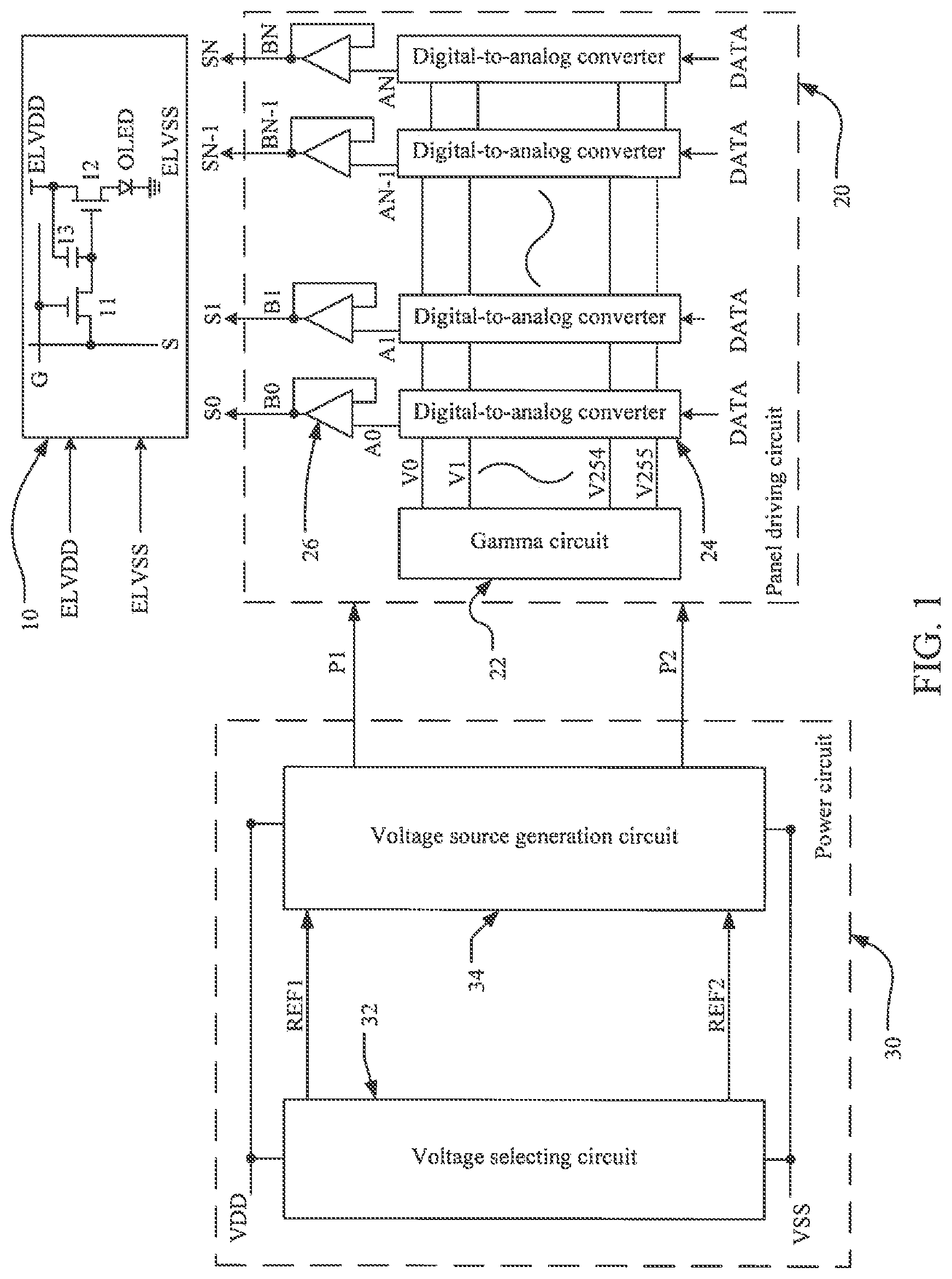 Patent US12307957 Figure 1 – Display driving circuit