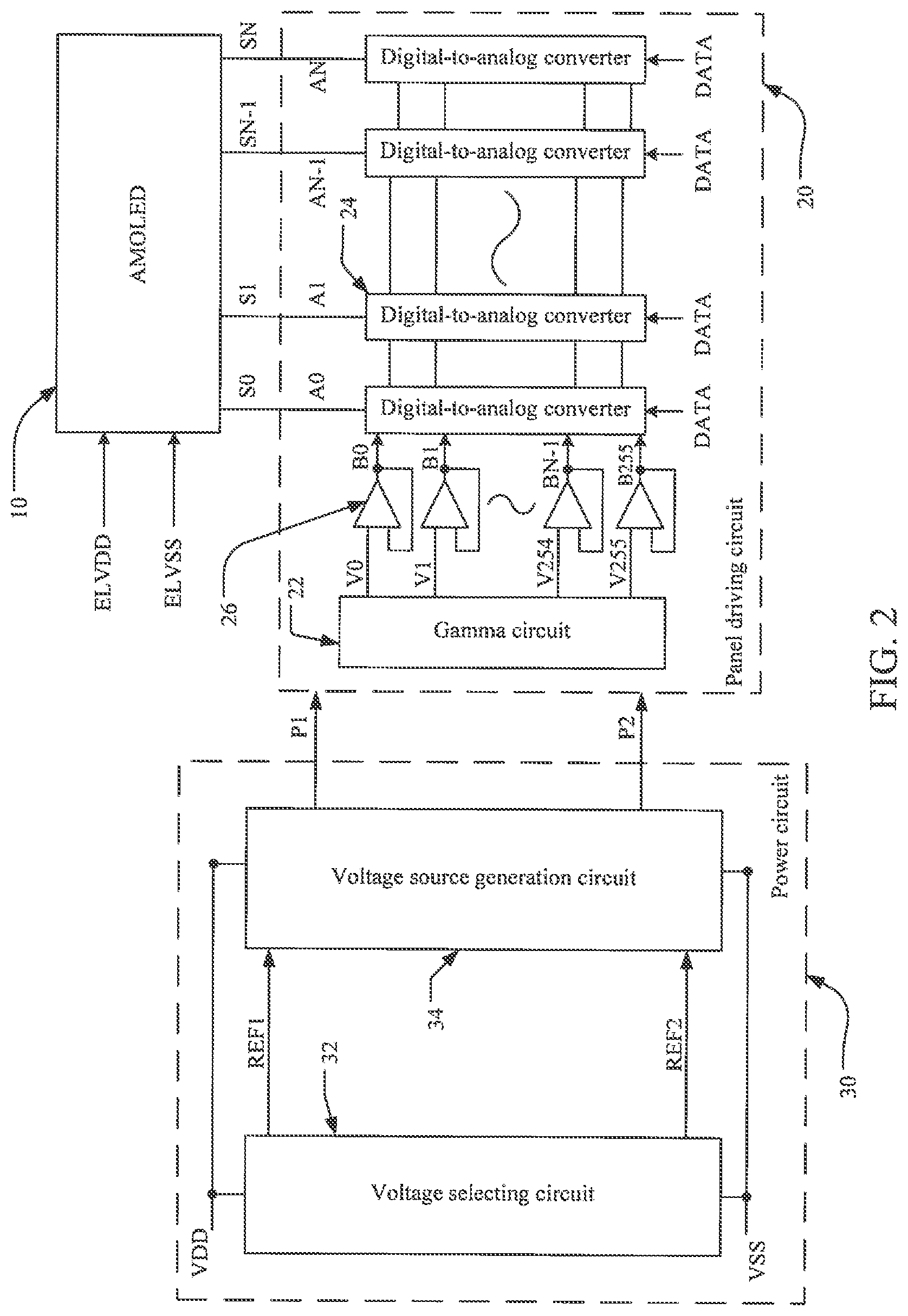 Patent US12307957 Figure 2 – Display driving circuit