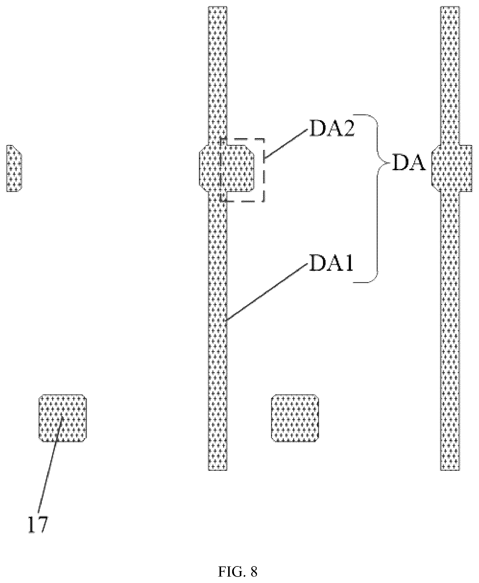 Patent US12307959 Figure 8 – Display substrate including a double-gate transistor and voltage stabilizing transistor