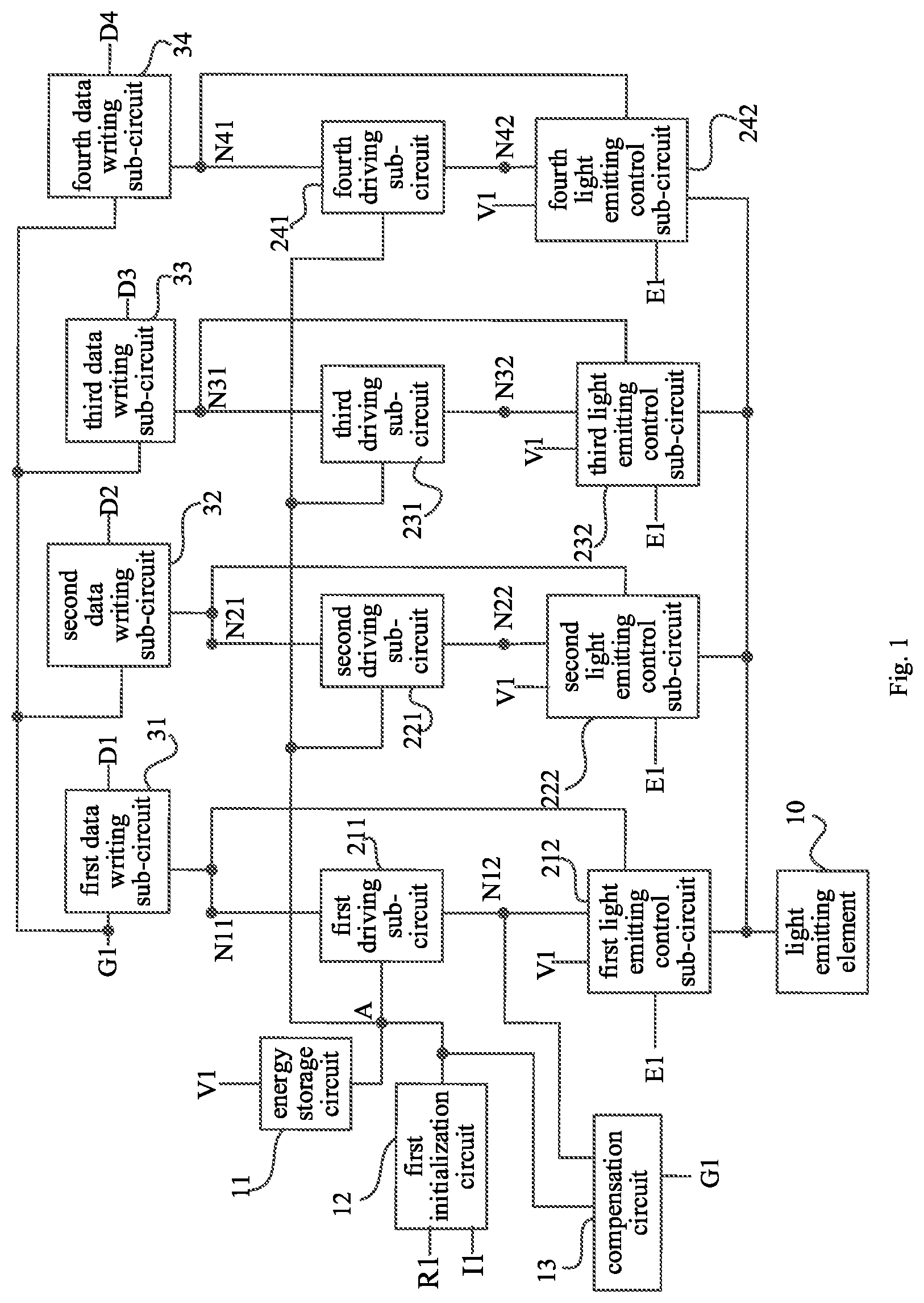 Patent US12307963 Figure 1 – Pixel circuit, pixel driving method and display apparatus
