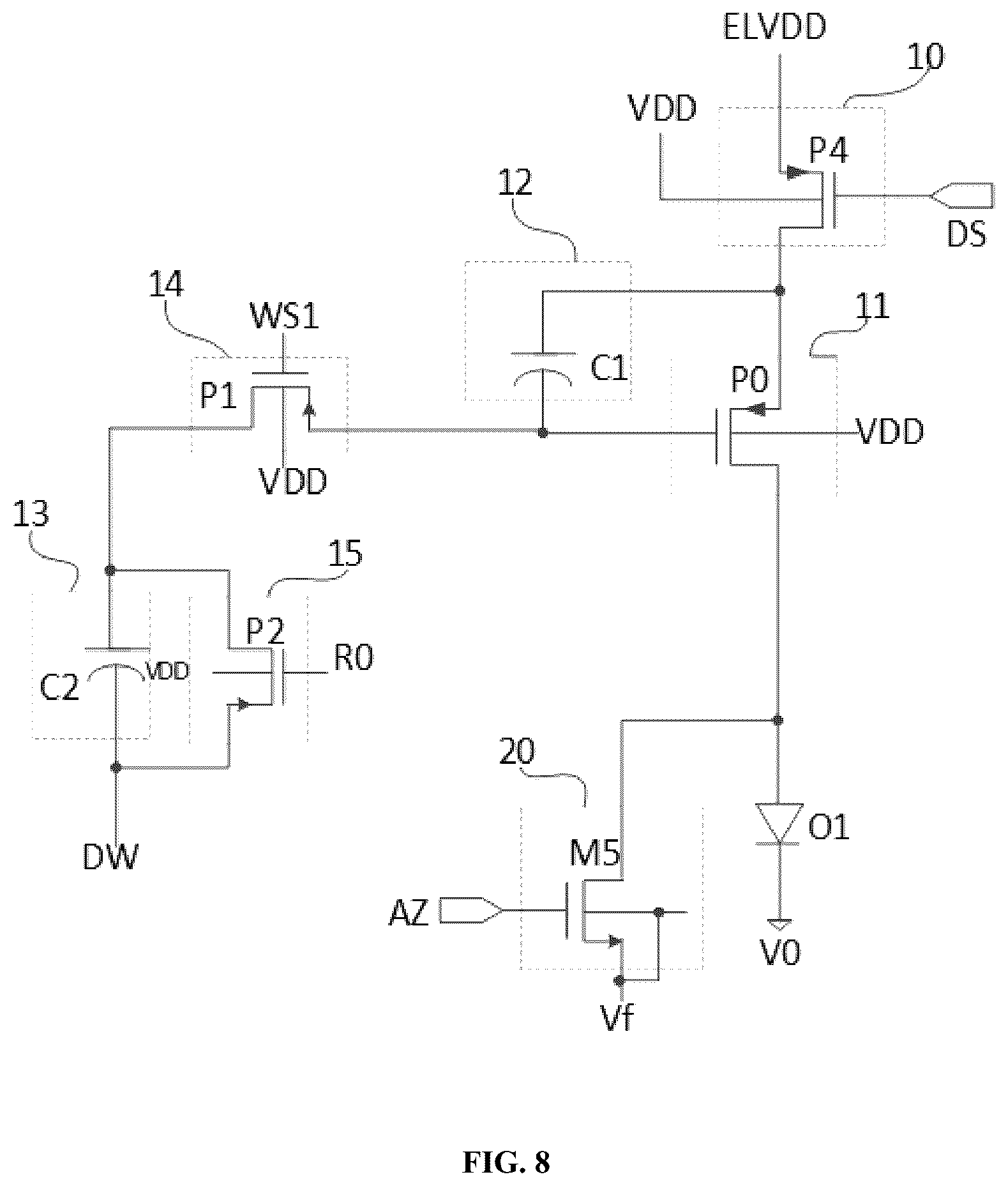 Patent US12307967 Figure 5 – Pixel circuit, display panel, driving method and display device
