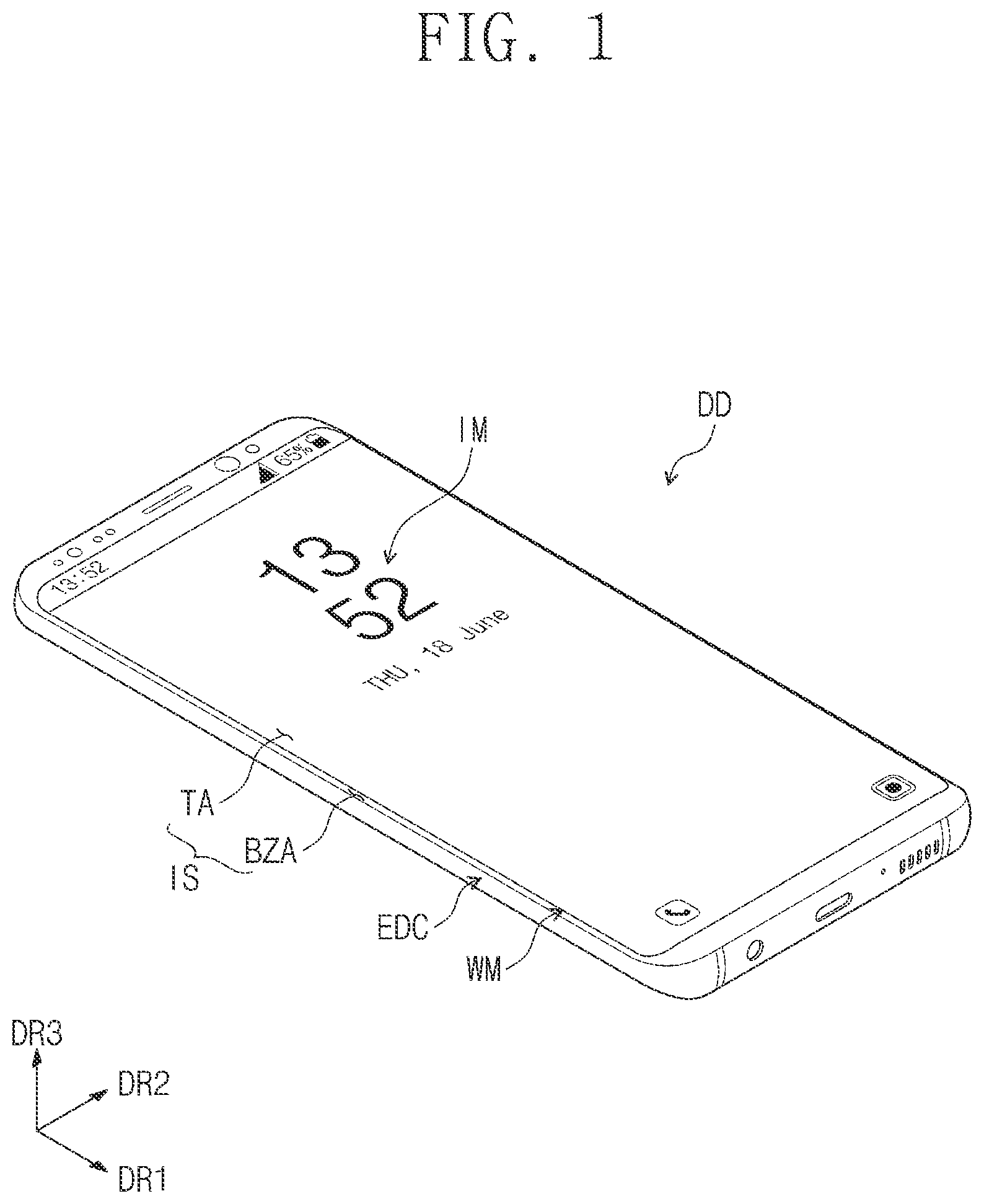 Patent US12307968 Figure 1 – Display device