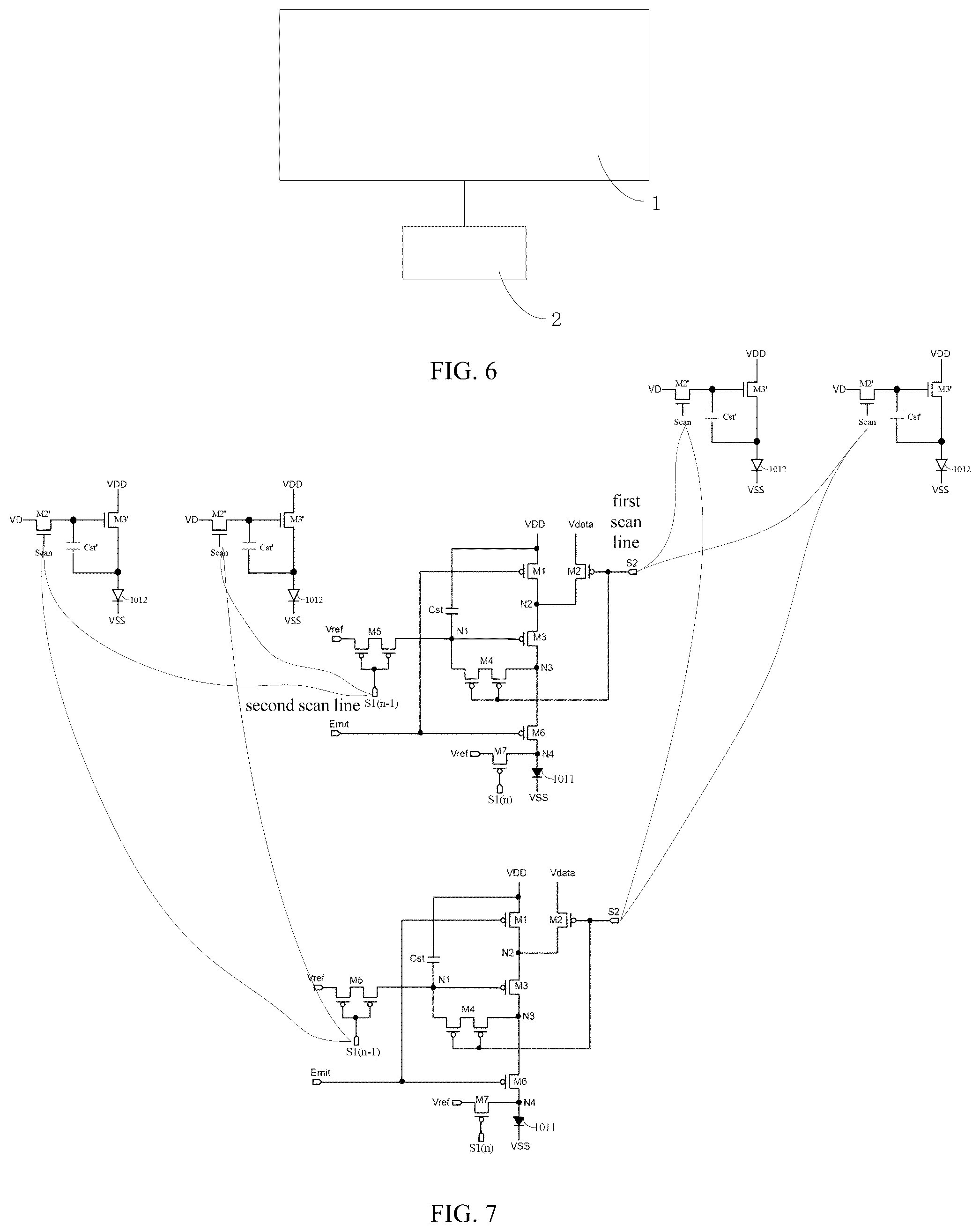 Patent US12307973 Figure 4 – Display panel and display device with anti-view pixel driving circuits connected to sub-pixel