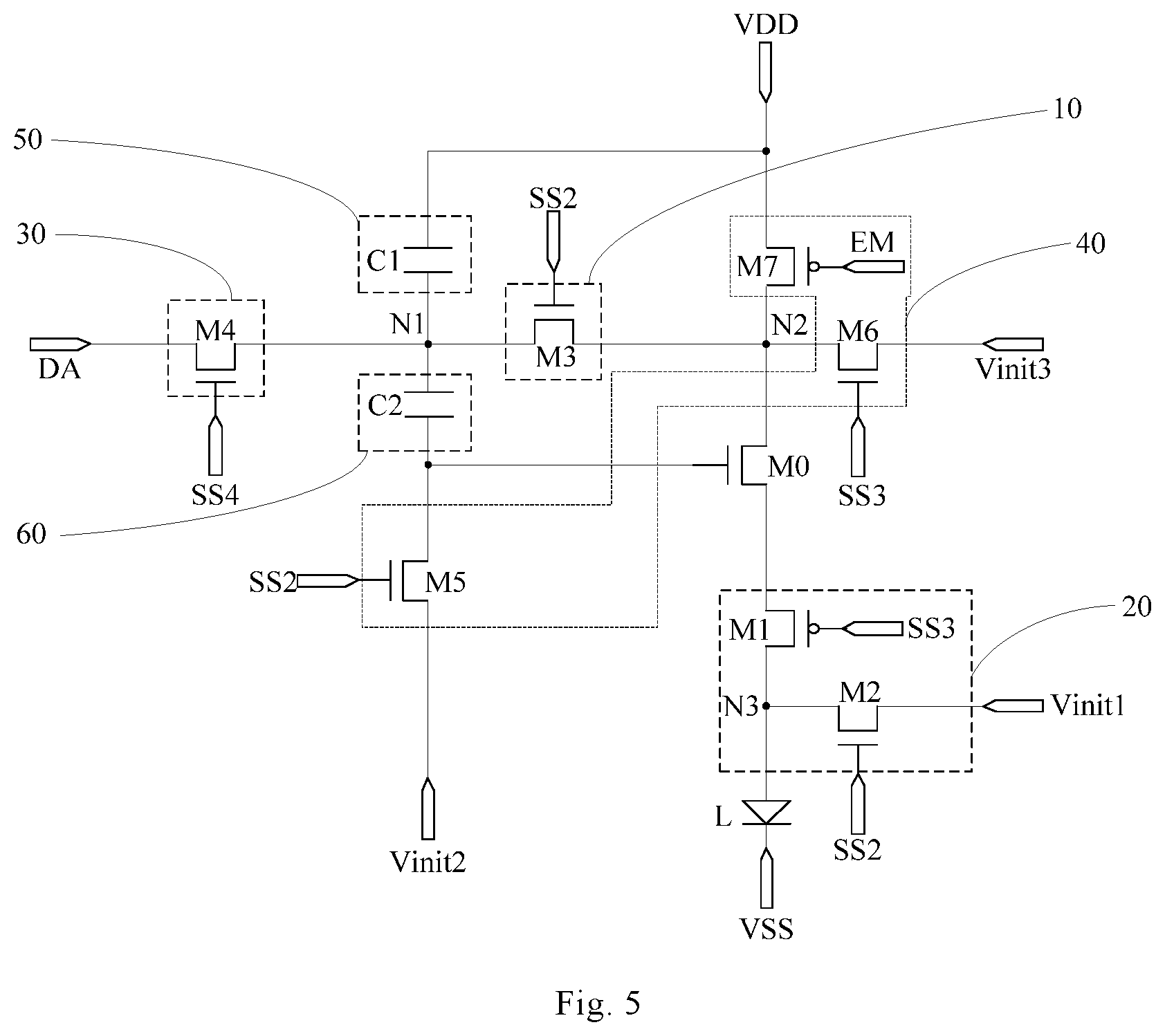 Patent US12307975 Figure 5 – Pixel driving circuit, method for driving pixel driving circuit and display apparatus