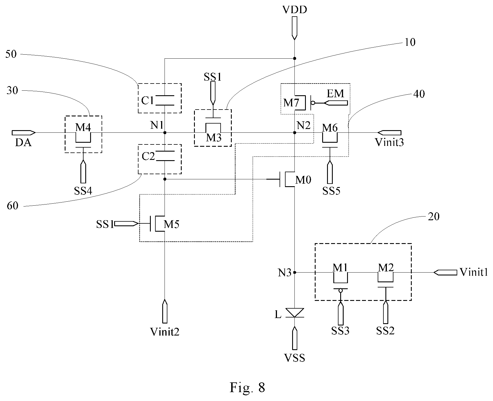 Patent US12307975 Figure 8 – Pixel driving circuit, method for driving pixel driving circuit and display apparatus