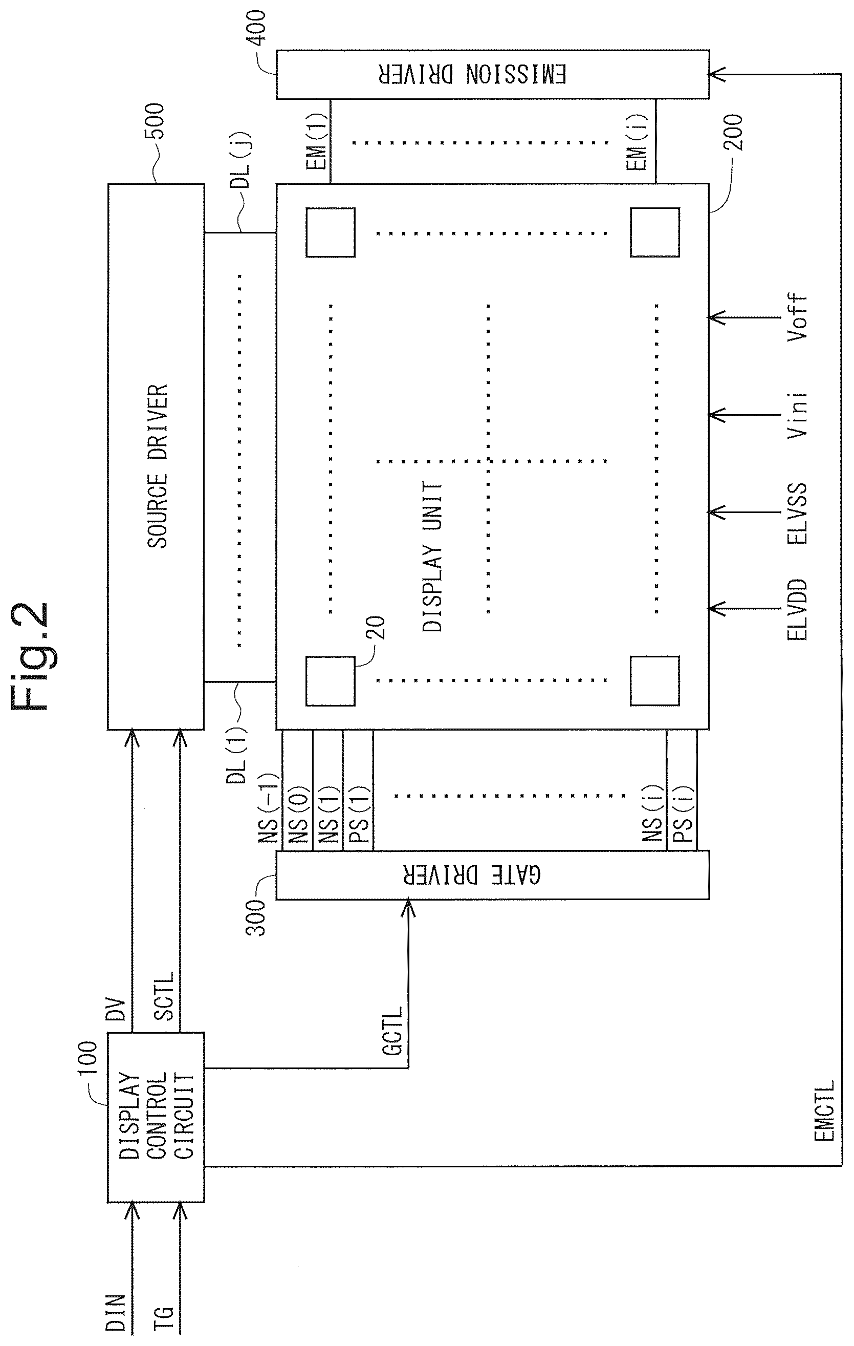 Patent US12307977 Figure 2 – Pixel circuit, display device, and method of driving display device