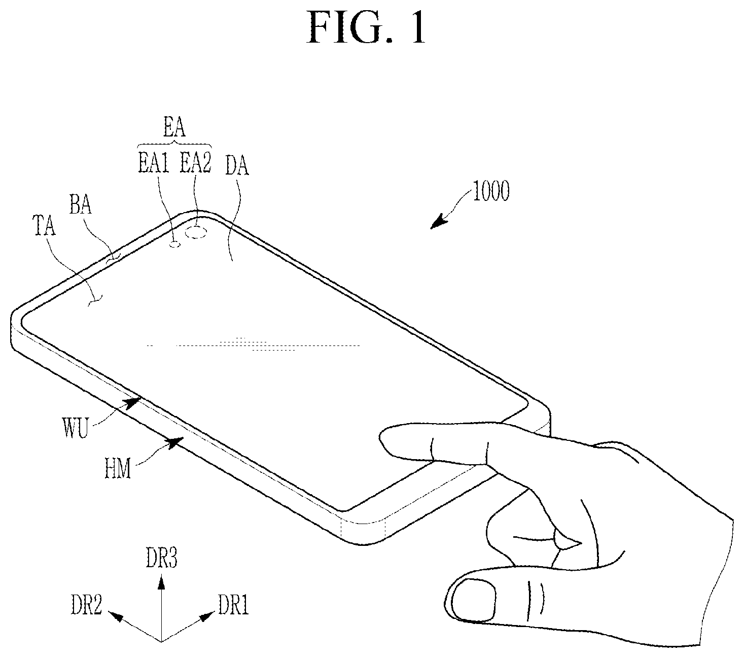 Patent US12307980 Figure 1 – Display device