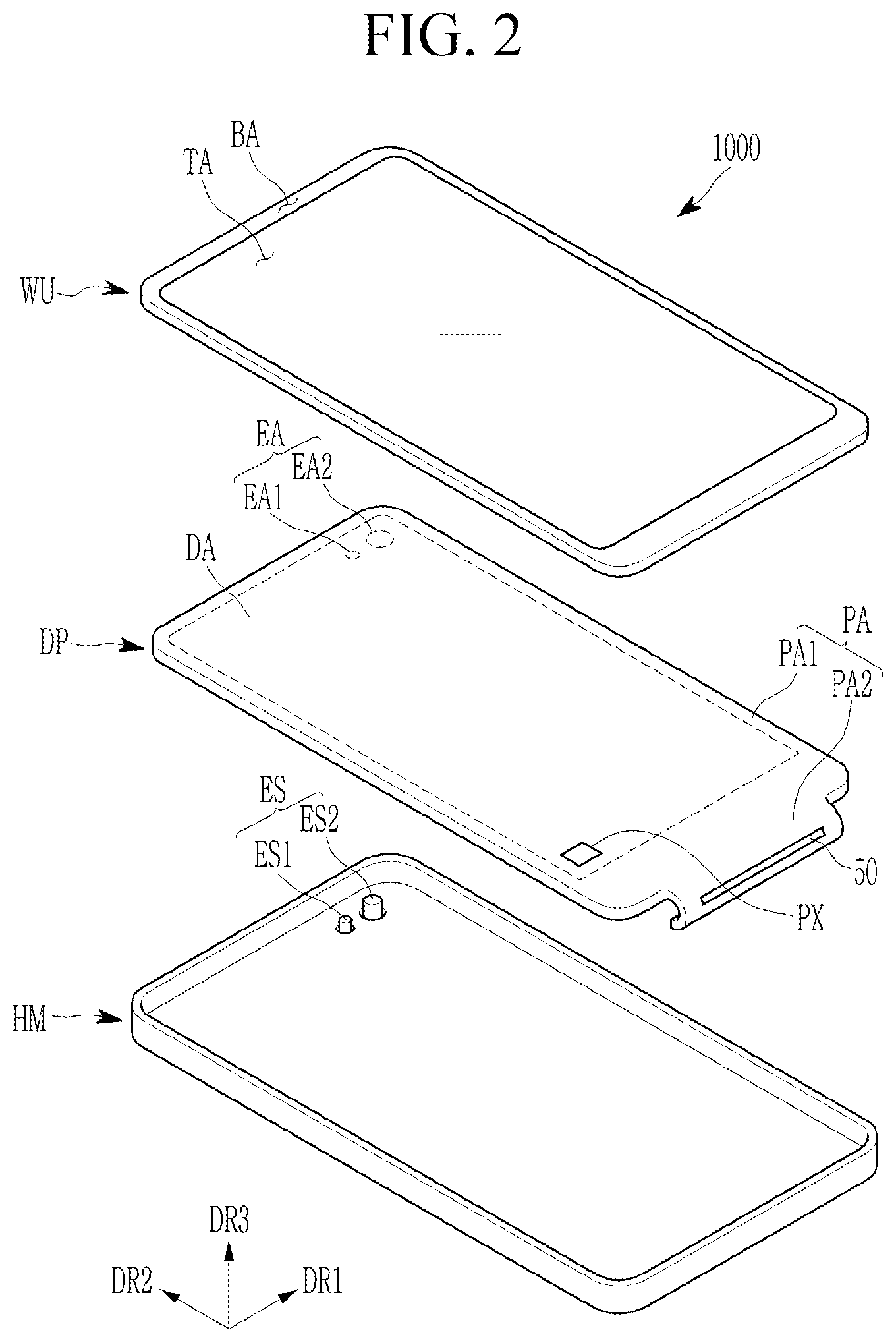 Patent US12307980 Figure 2 – Display device