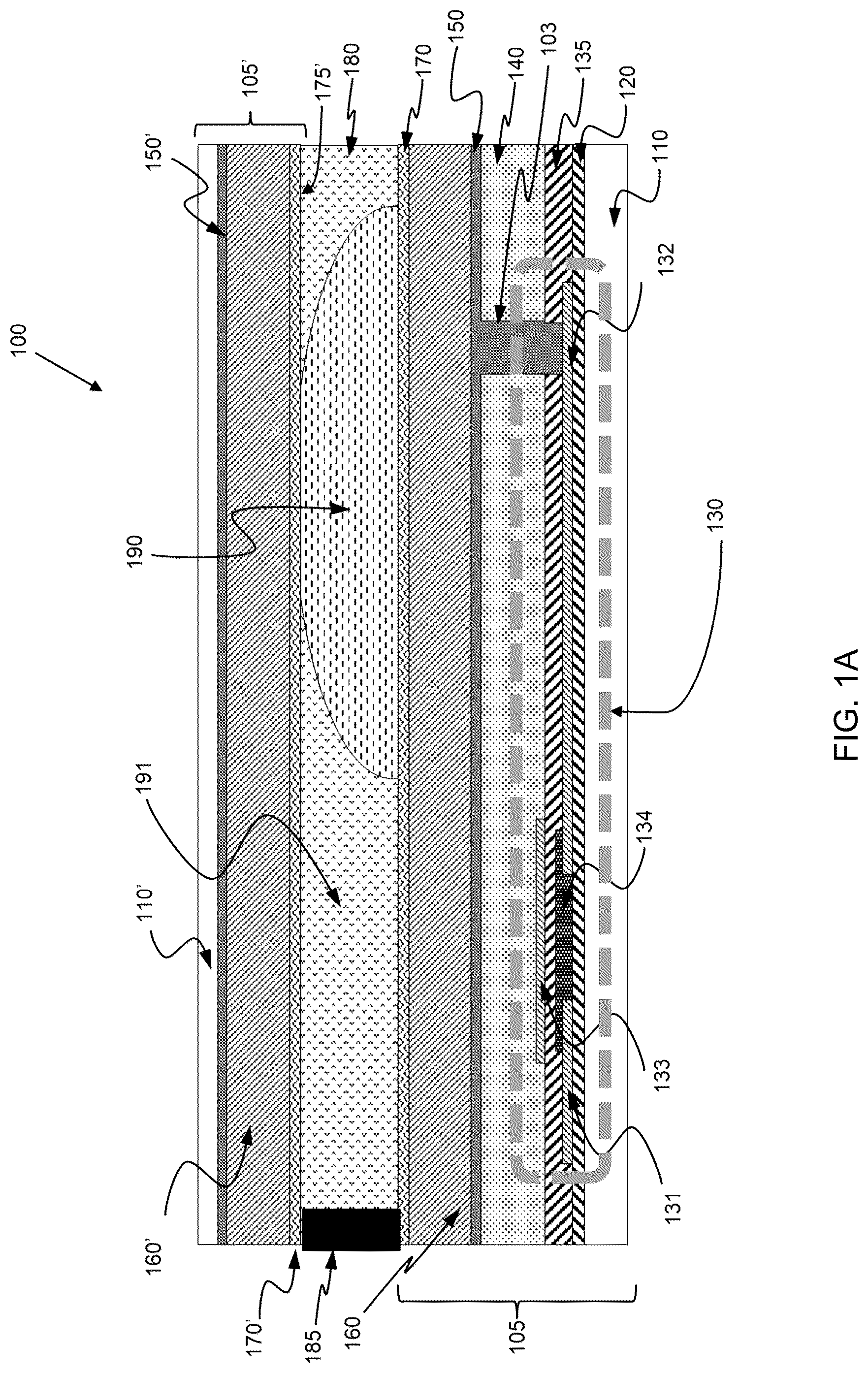 Patent US12307991 Figure 1 – Electrowetting on demand system with organic transistors