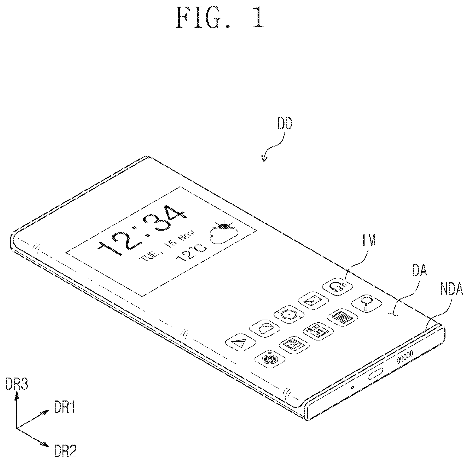 Patent US12307998 Figure 1 – Window and display device including the same