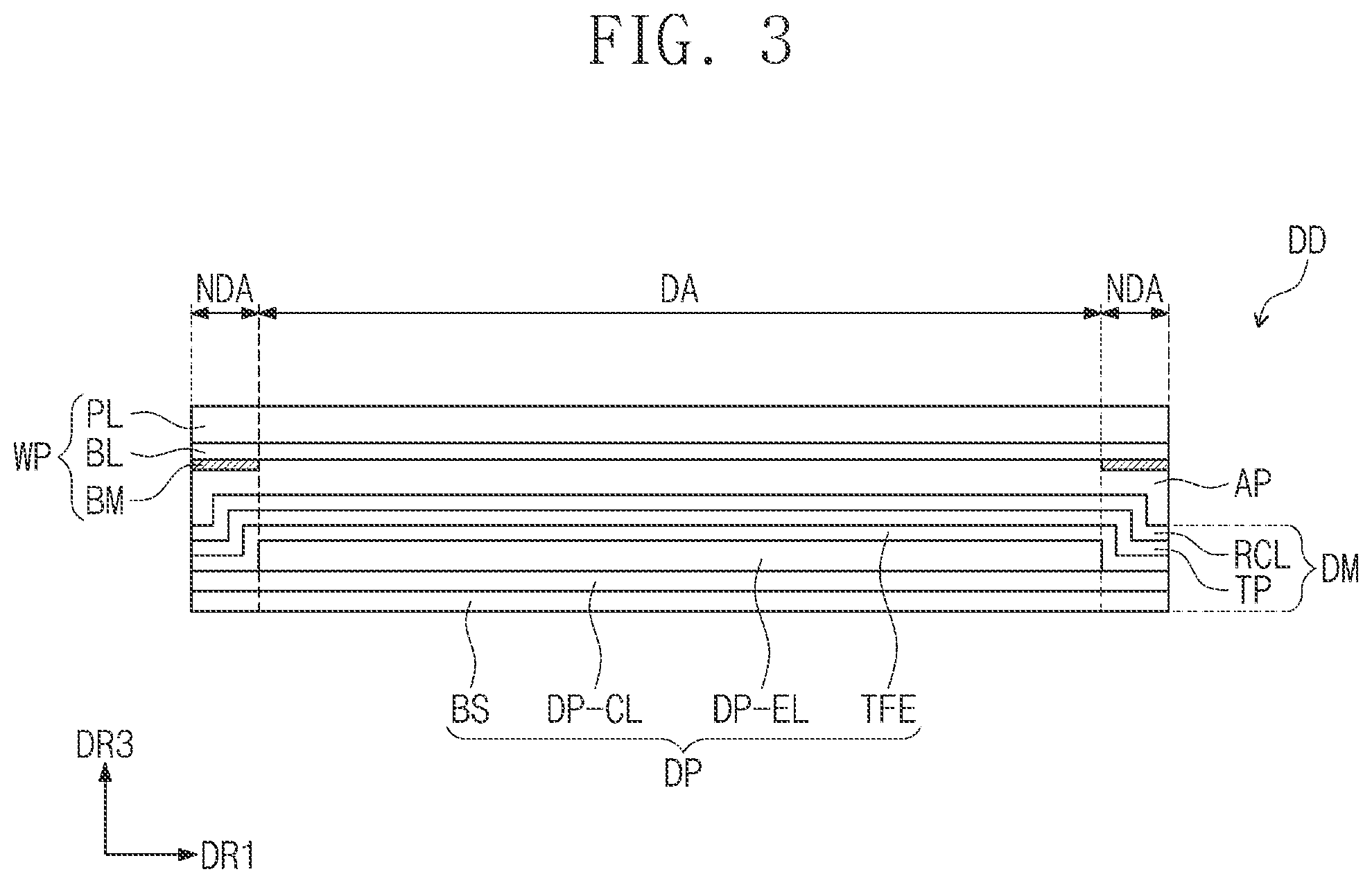 Patent US12307998 Figure 3 – Window and display device including the same