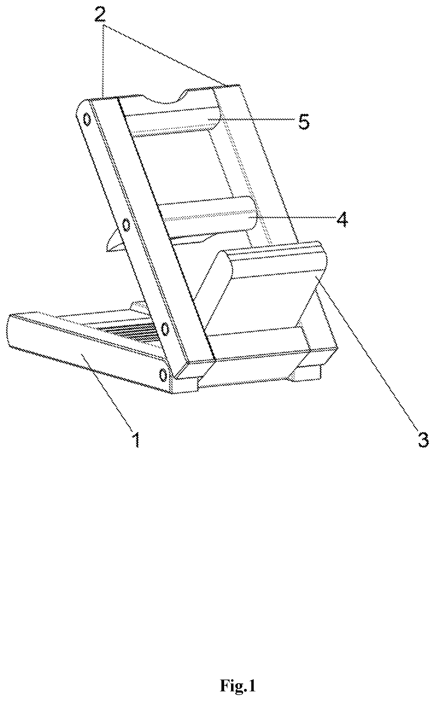 Patent US12308004 Figure 1 – Multifunctional folding guitar footstool