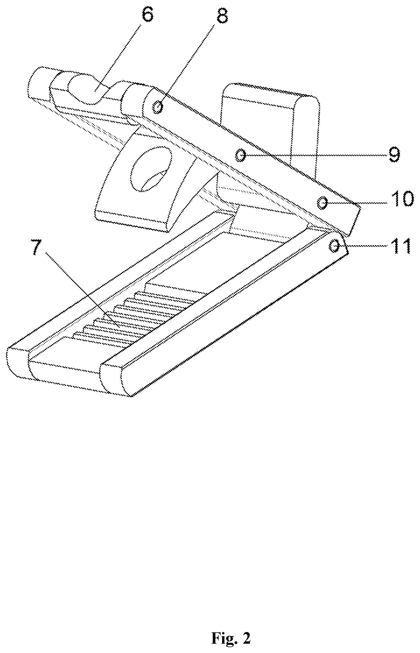 Patent US12308004 Figure 2 – Multifunctional folding guitar footstool
