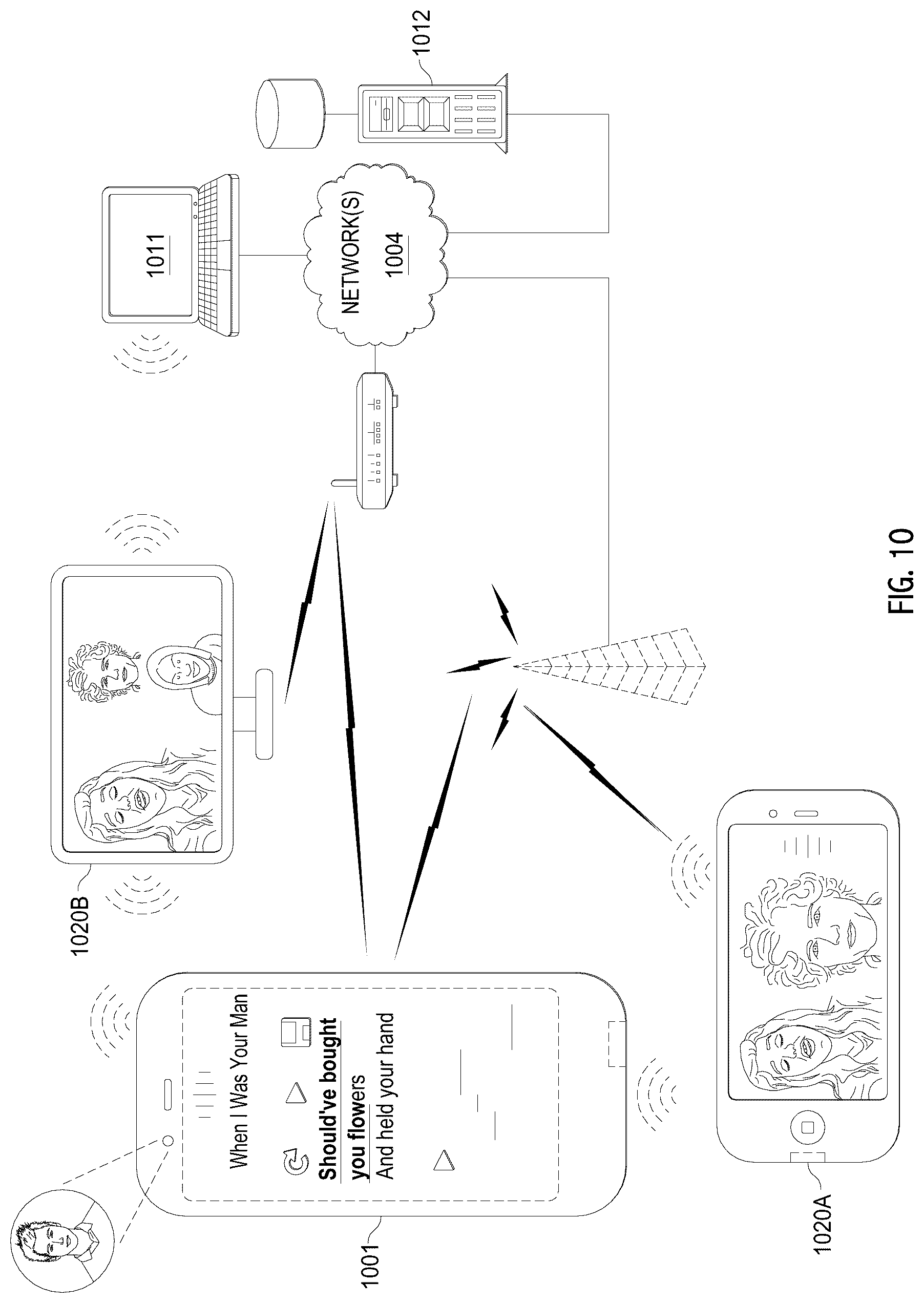 Patent US12308005 Figure 11 – Audio-visual effects system for augmentation of captured performance based on content thereof