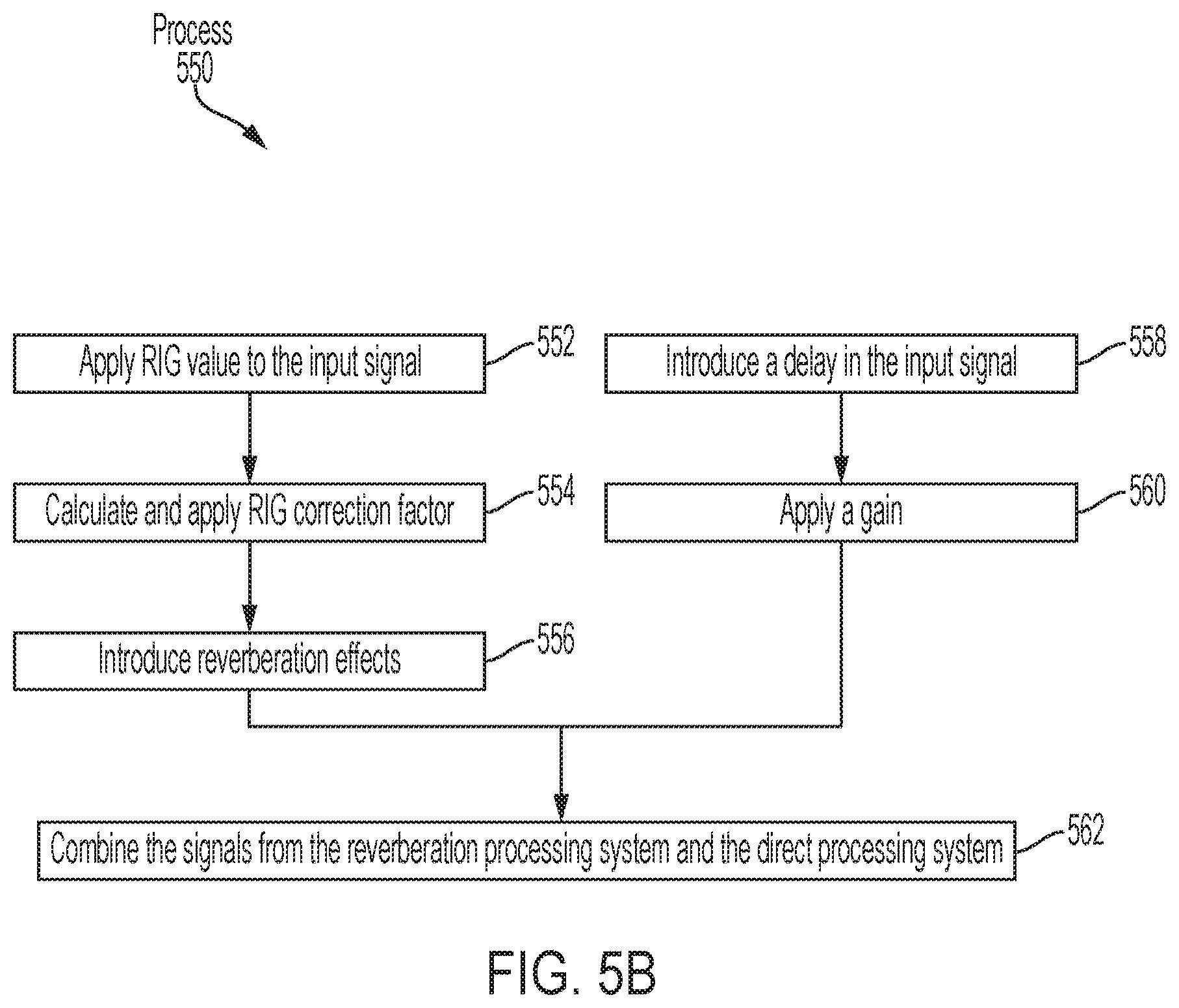 Patent US12308011 Figure 6 – Reverberation gain normalization