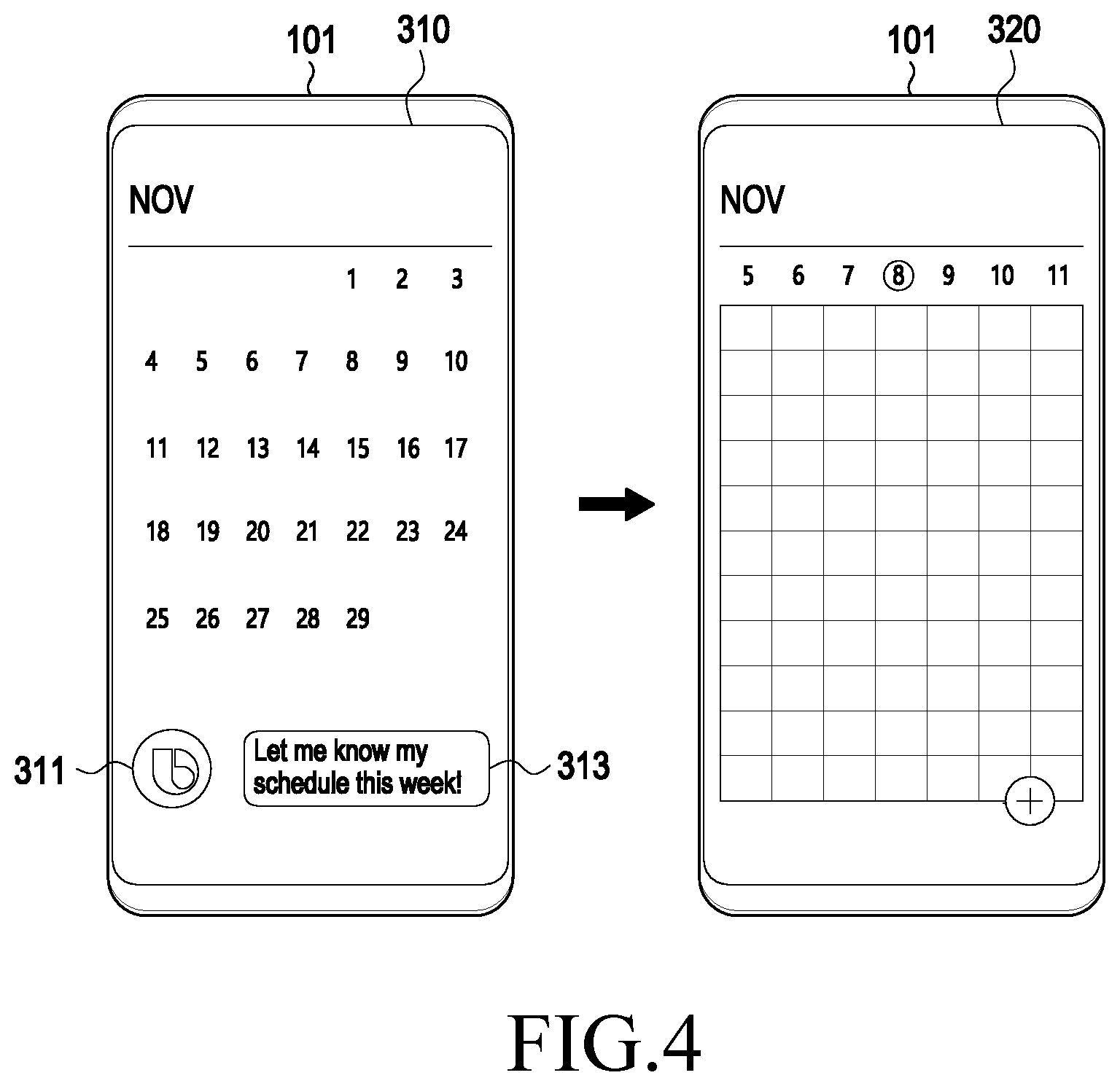 Patent US12308016 Figure 4 – Electronic device including speaker and microphone and method for operating the same