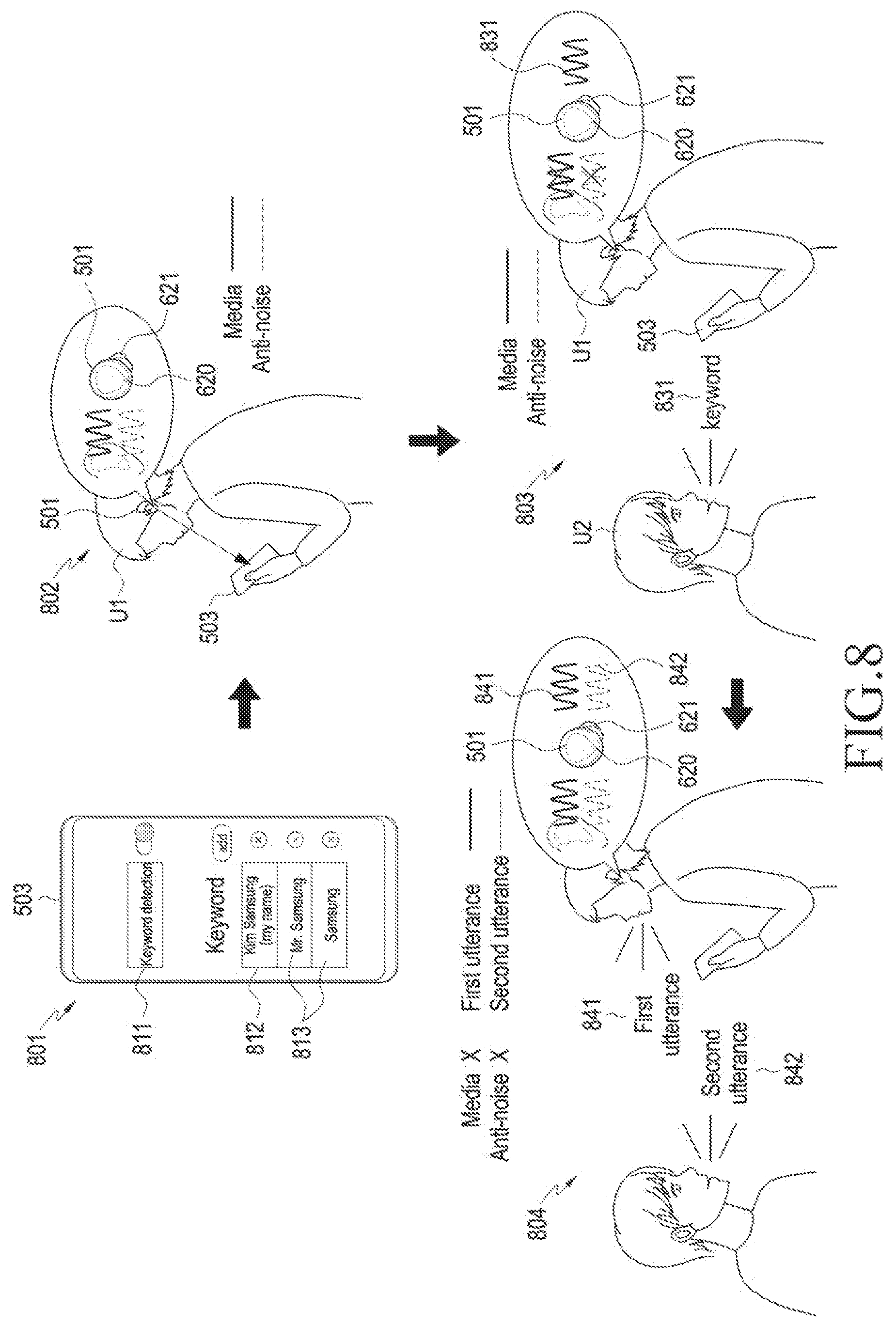 Patent US12308016 Figure 11 – Electronic device including speaker and microphone and method for operating the same