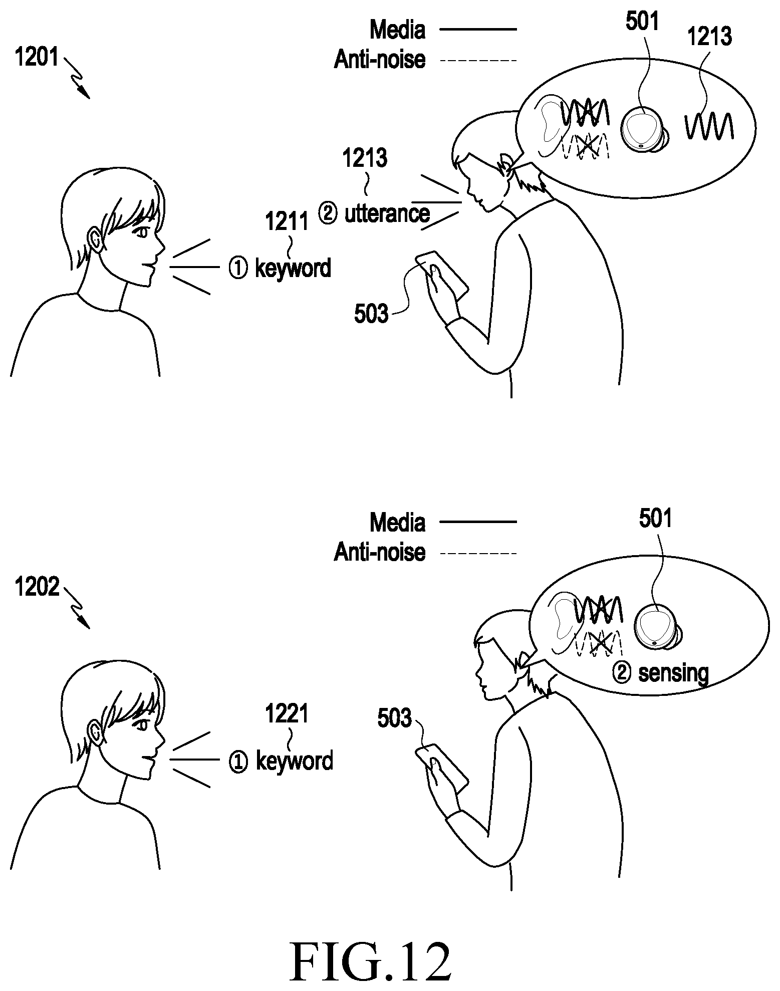 Patent US12308016 Figure 16 – Electronic device including speaker and microphone and method for operating the same