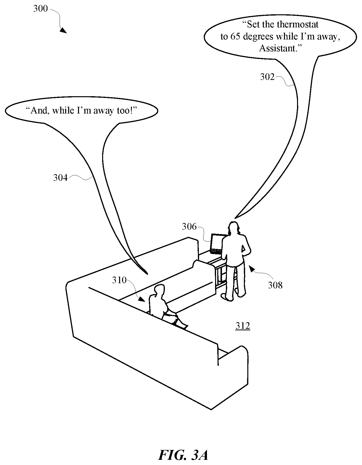 Patent US12308020 Figure 7 – Processing concurrently received utterances from multiple users