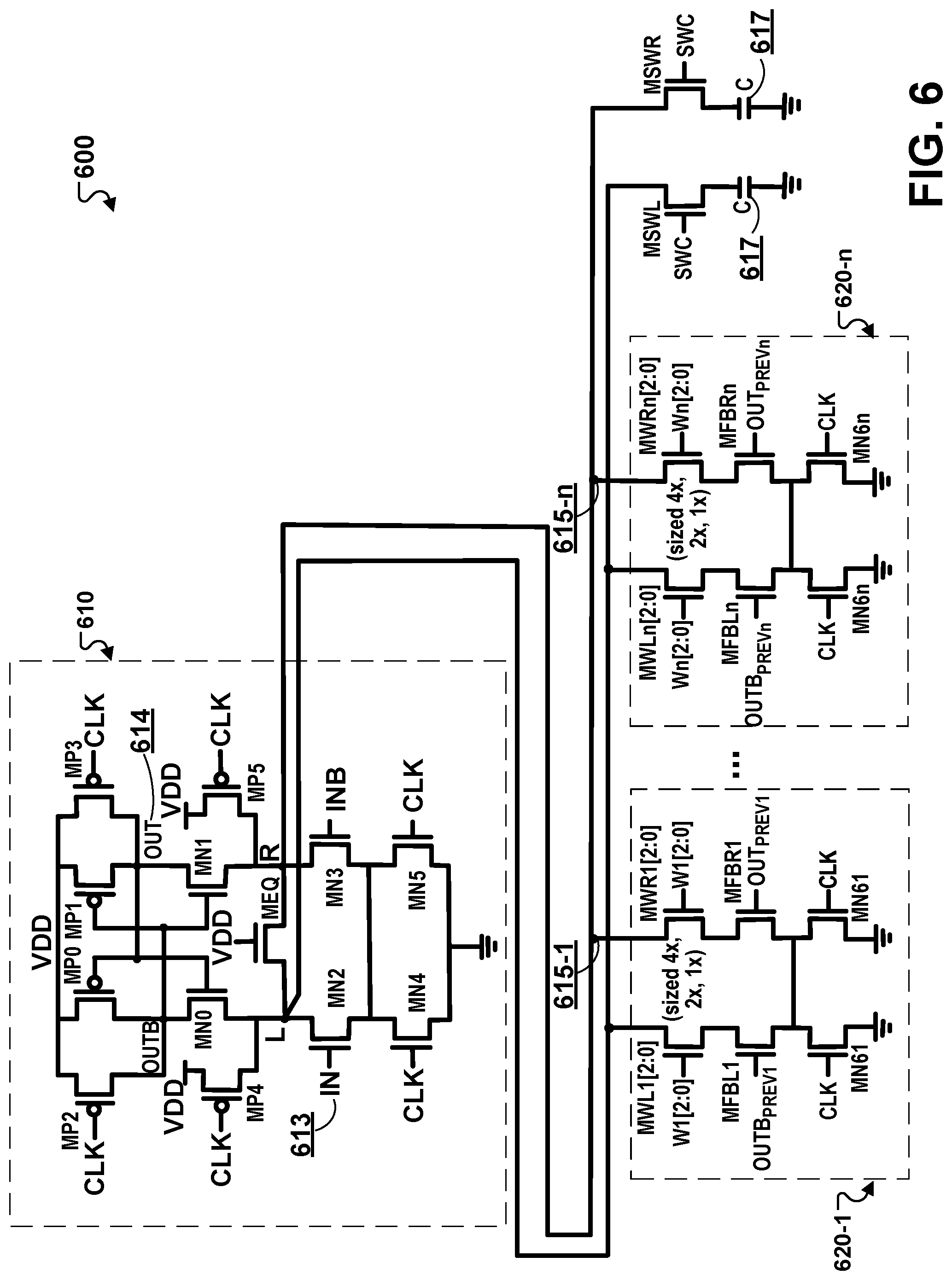 Patent US12308049 Figure 6 – Decision feedback equalization in semiconductor devices