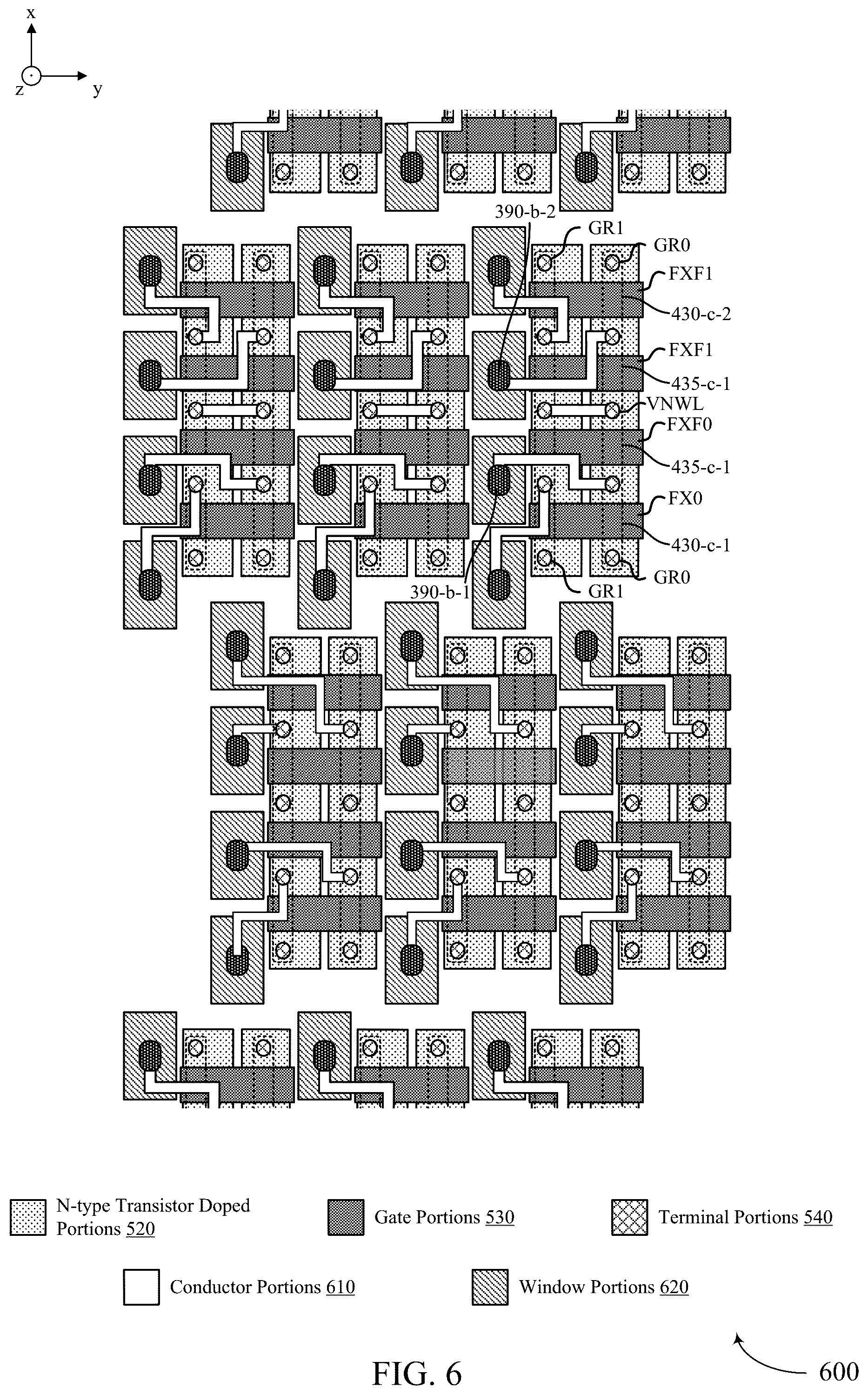 Patent US12308070 Figure 6 – Word line drivers for multiple-die memory devices