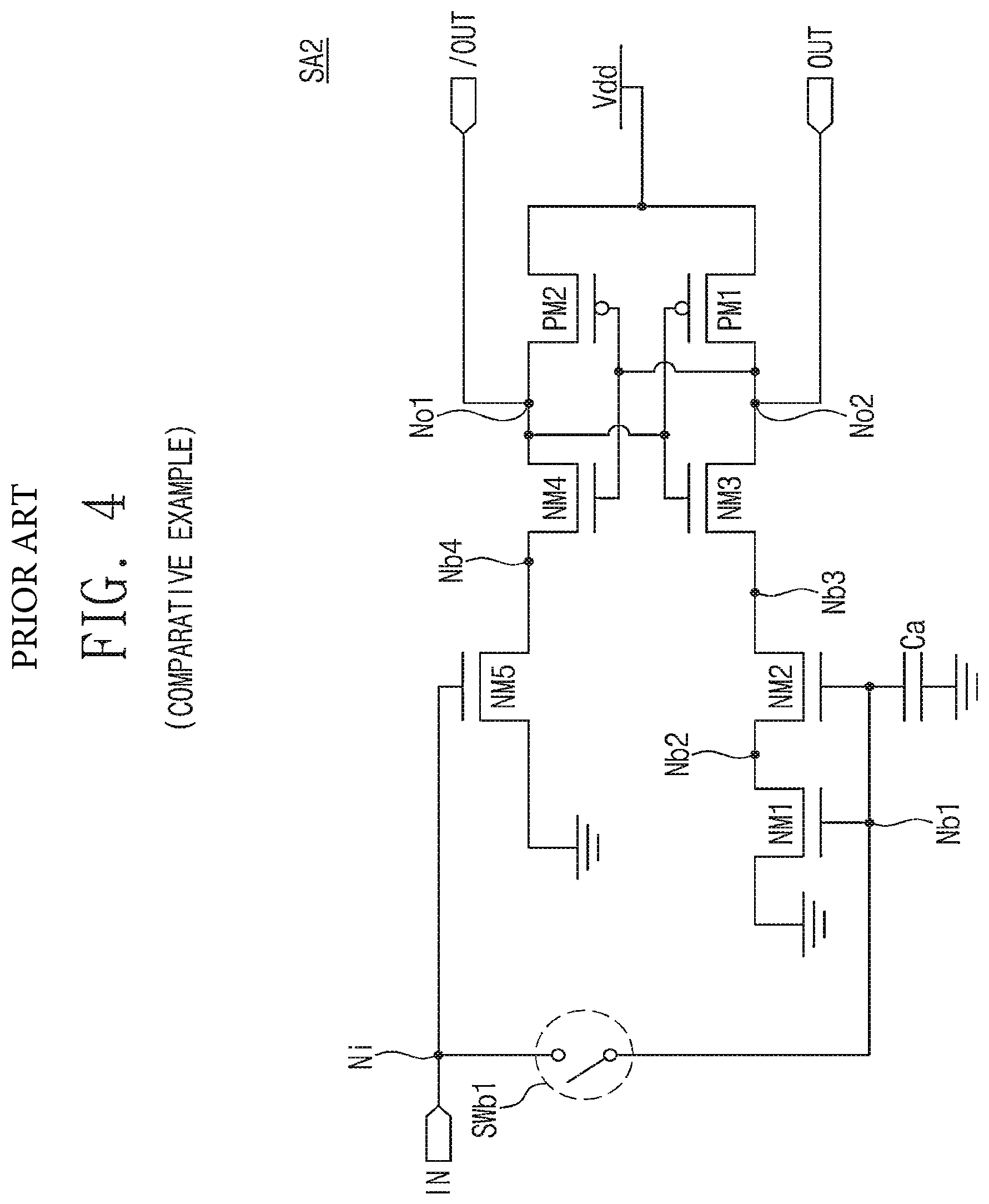 Patent US12308088 Figure 4 – Sense amplifier including pre-amplifying circuit and memory device including the same