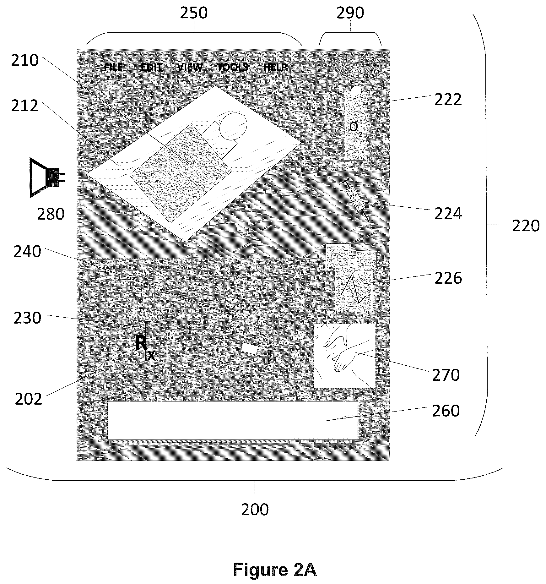 Patent US12308114 Figure 2 – System and method for emergency medical event capture, recording and analysis with gesture, voice and graphical interfaces