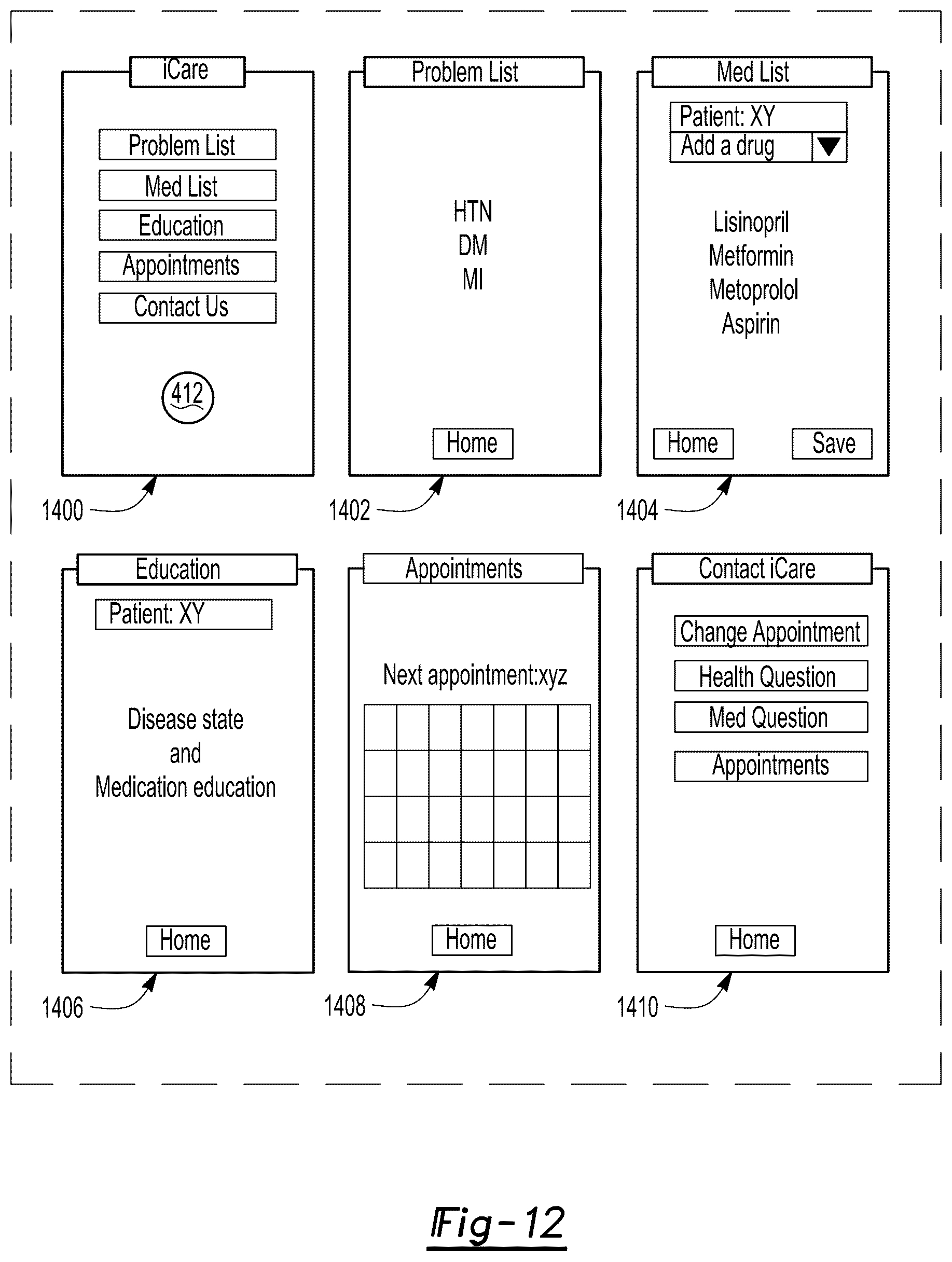 Patent US12308116 Figure 11 – Multi-specialty integrated care scheduling system