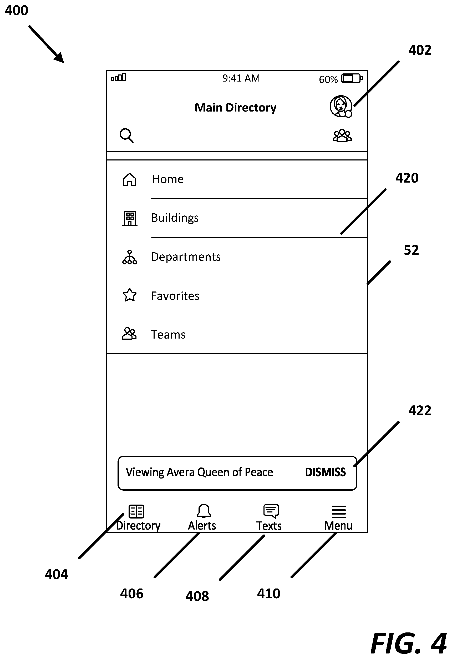 Patent US12308129 Figure 4 – Access to multiple caregiver information systems